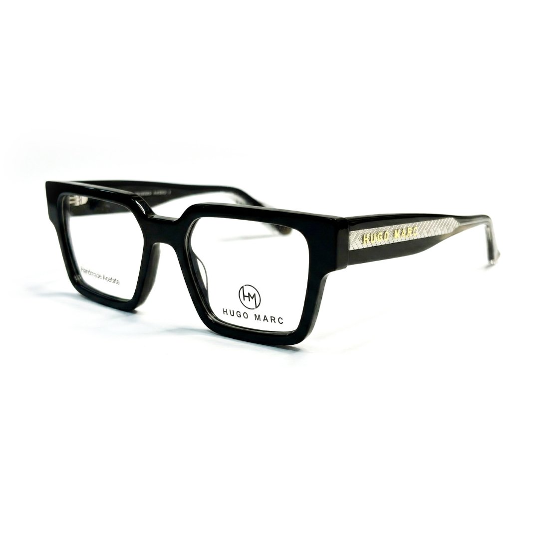 Hugo Marc HM-12017 Premium Geometric Square Acetate Eyeglasses