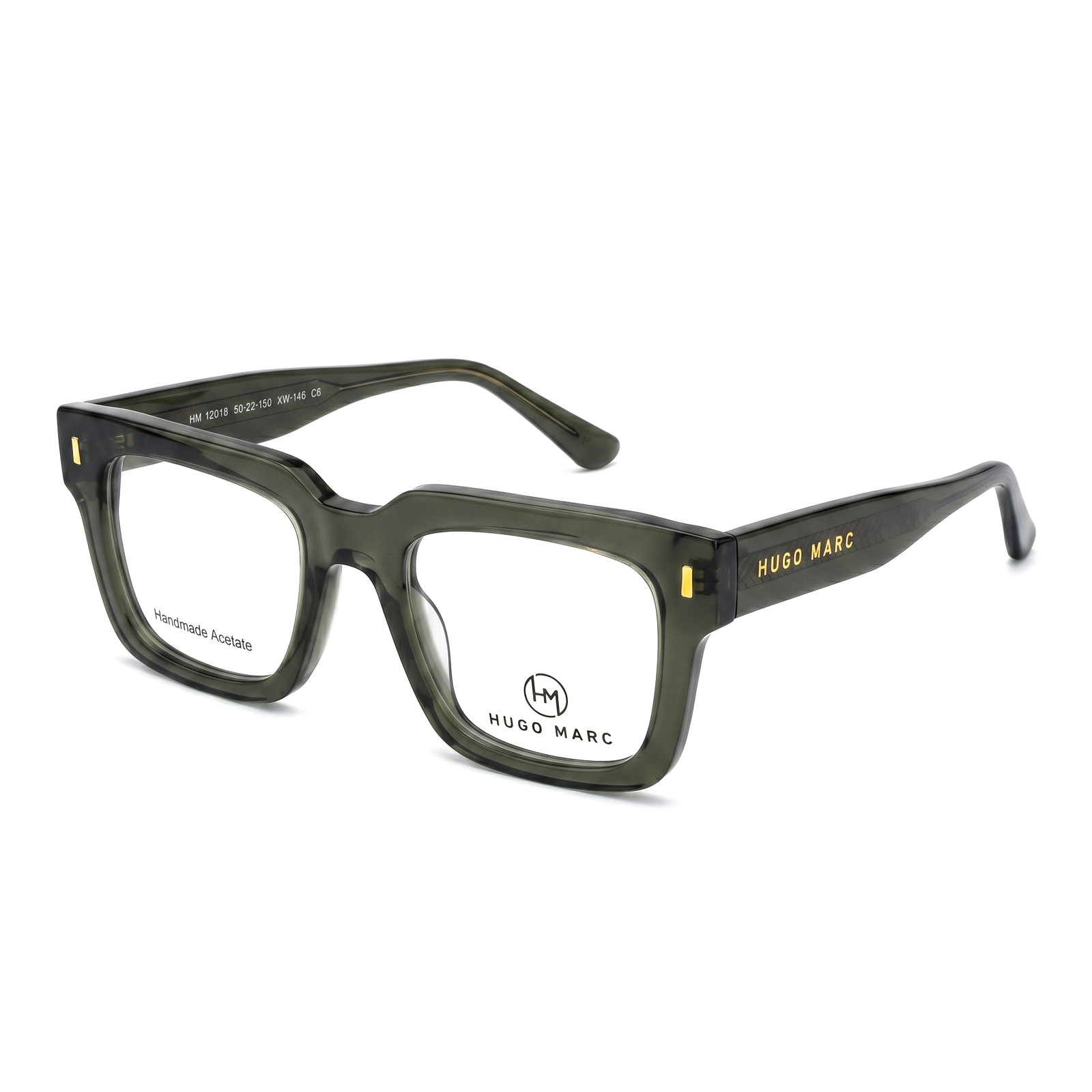 Hugo Marc HM-12018 Premium Square Acetate Eyeglasses - Image 6