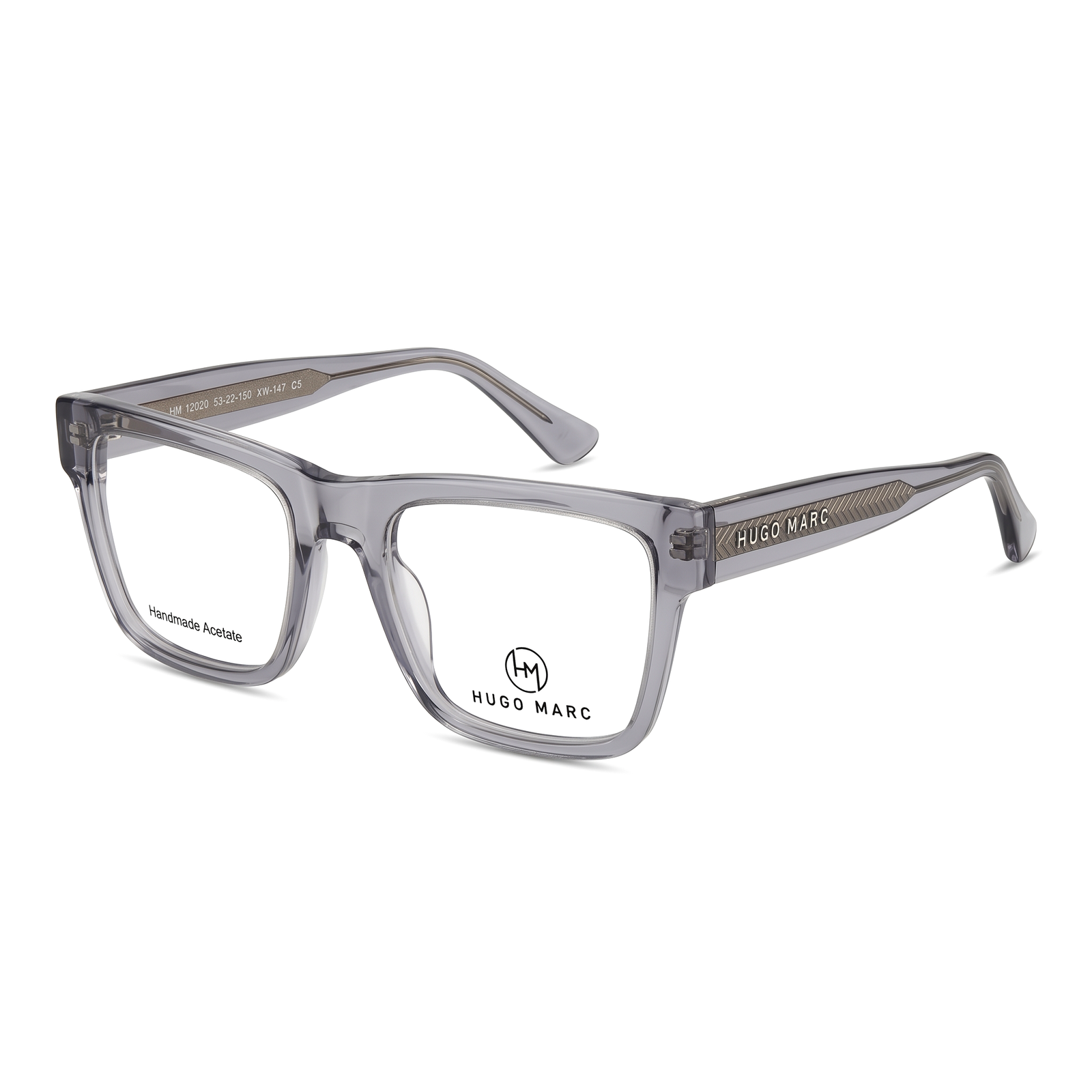Hugo Marc HM-12020 Premium Oversized Square Acetate Eyeglasses - Image 5