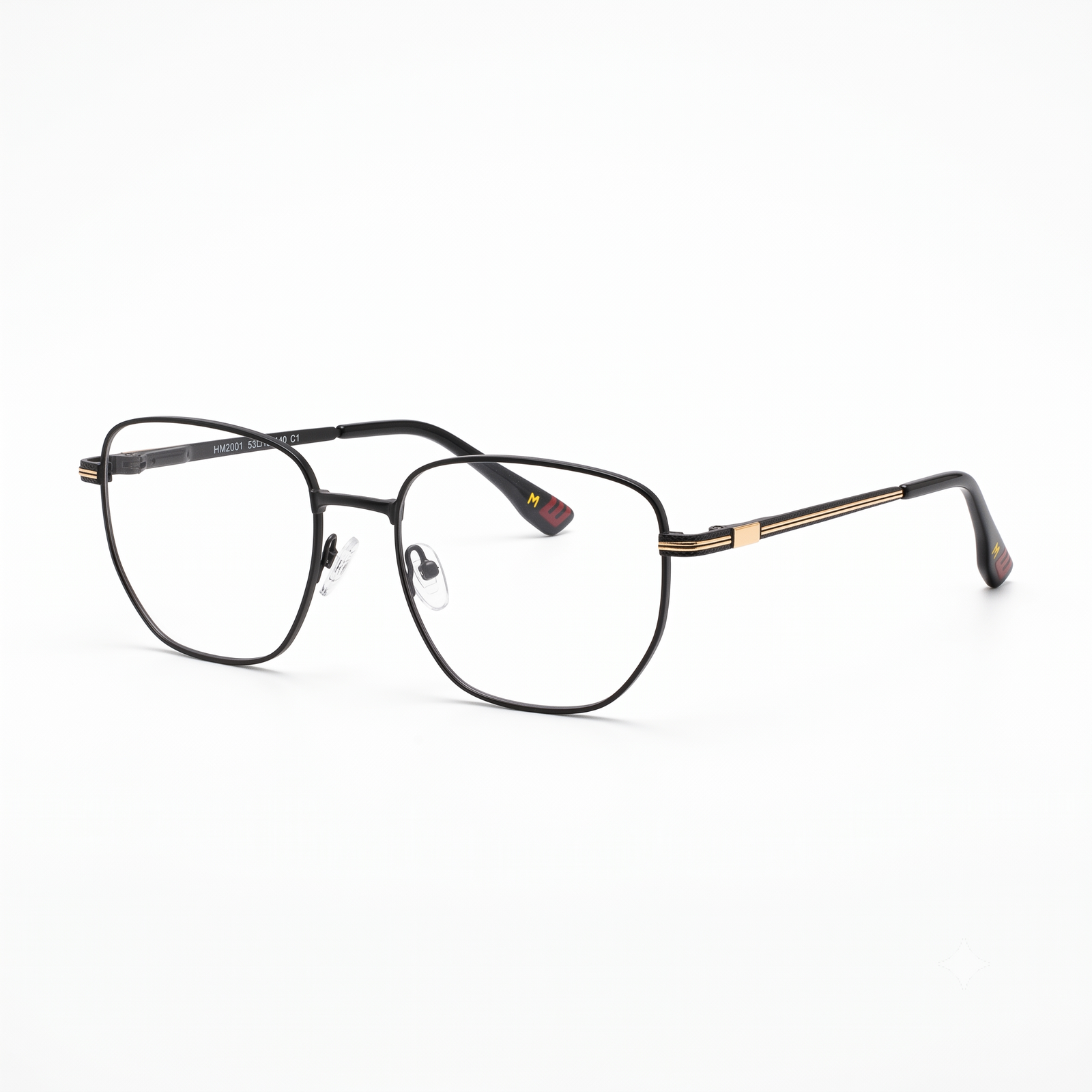 Hugo Marc HM-2001 Premium Geometric Metal Eyeglasses