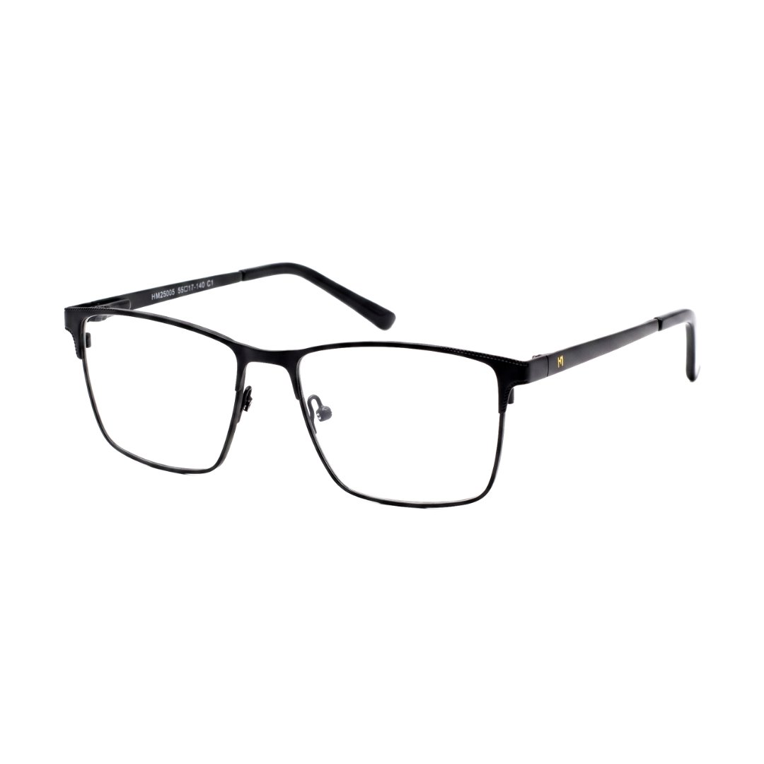 Hugo Marc HM-2005 Premium Half-Rim Rectangular Metal Eyeglasses