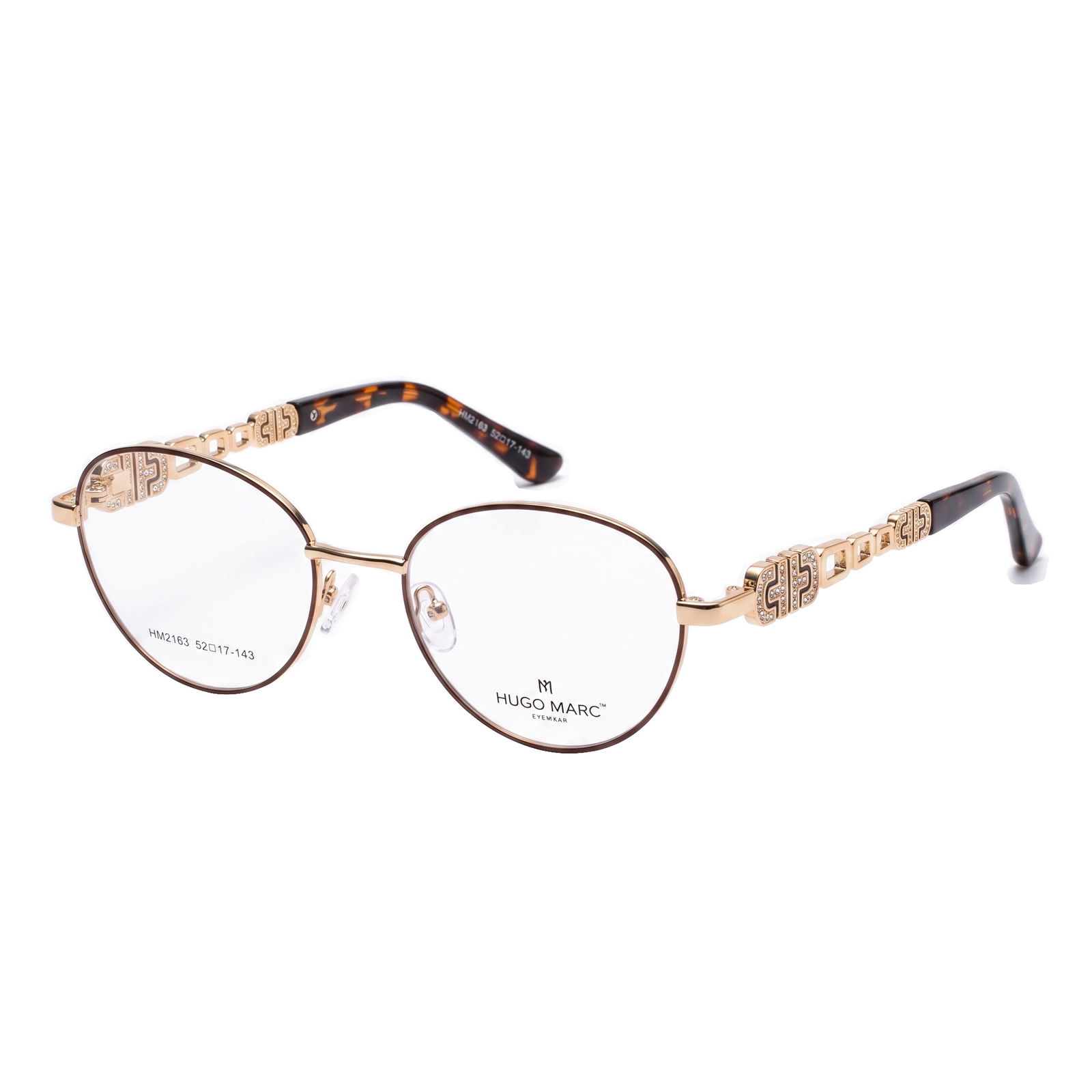 Hugo Marc HM-2163 Premium Round Metal Eyeglasses