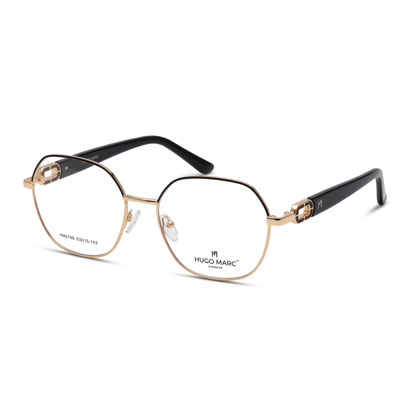 Hugo Marc HM-2166 Premium Geometric Metal Eyeglasses