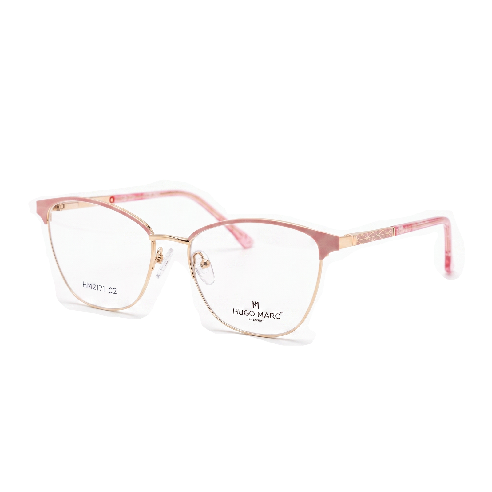 Hugo Marc HM-2171 Women's Lightweight Metal Cat-Eye Optical Eyeglass Frame