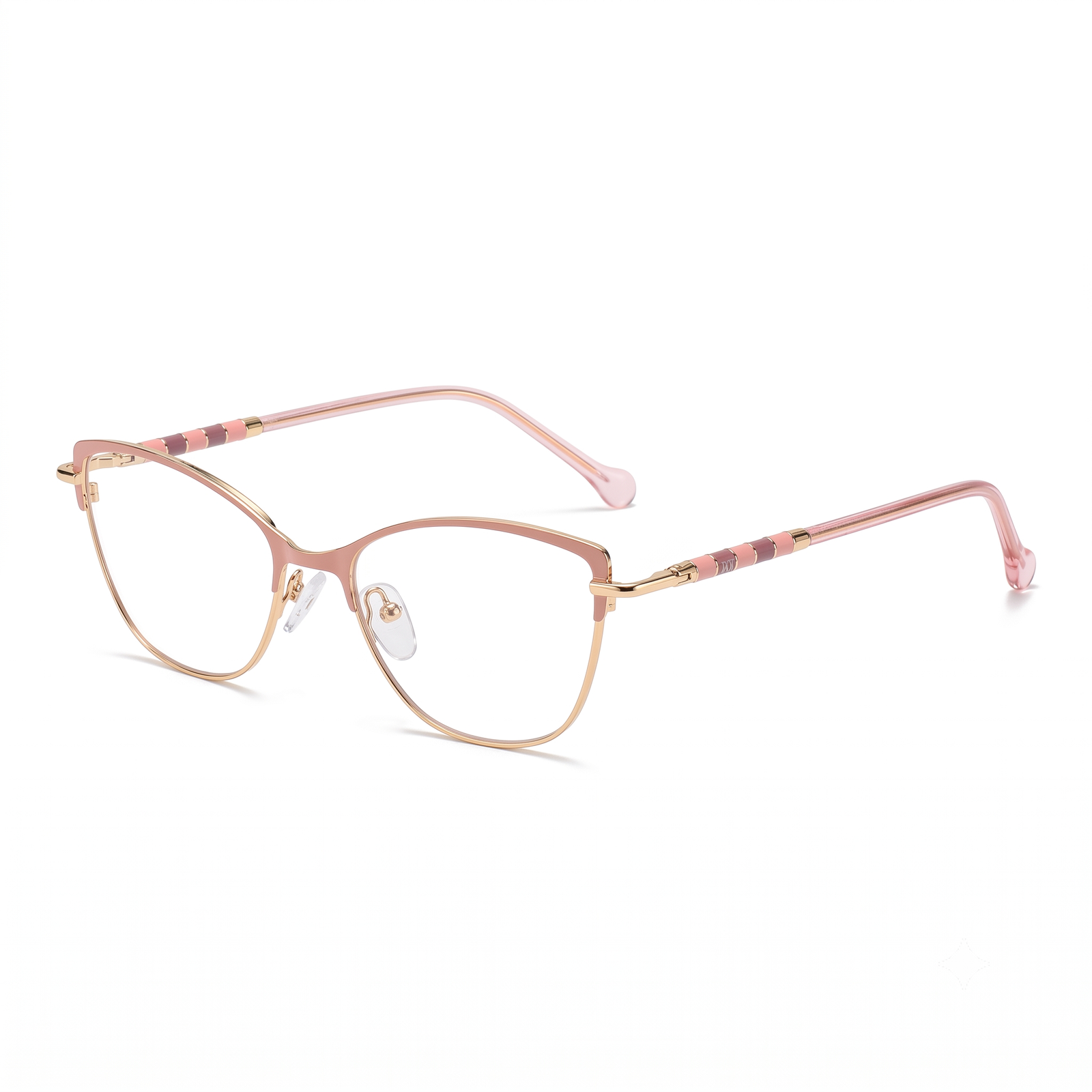 Hugo Marc HM-2173 Women's Lightweight Metal Cat-Eye Optical Eyeglass Frame (49-16-143)