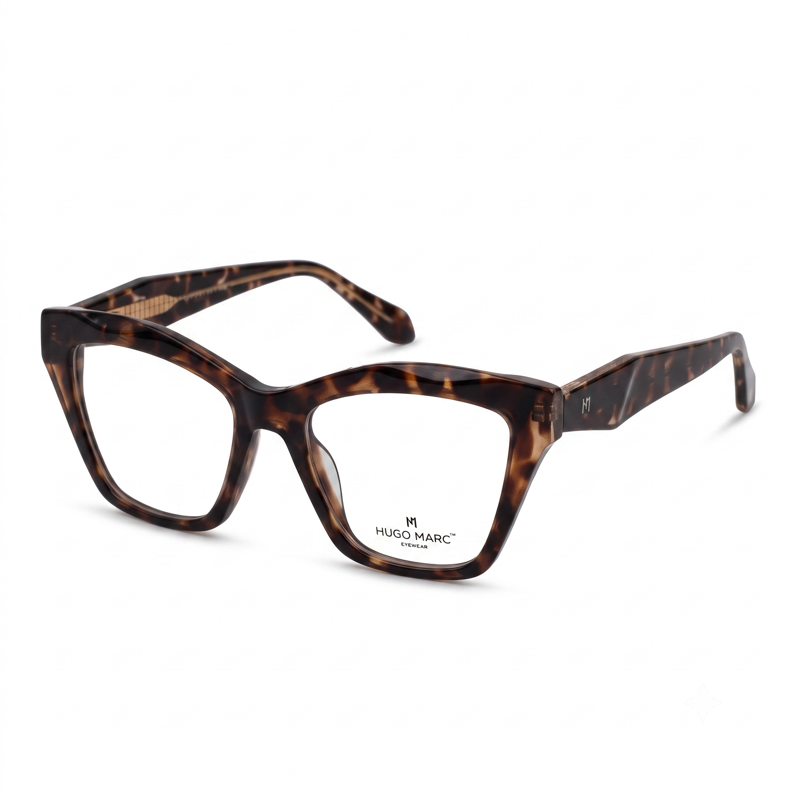 Hugo Marc HM-27049 Premium Oversized Cat-Eye Full-Rim Acetate Eyeglasses for Women