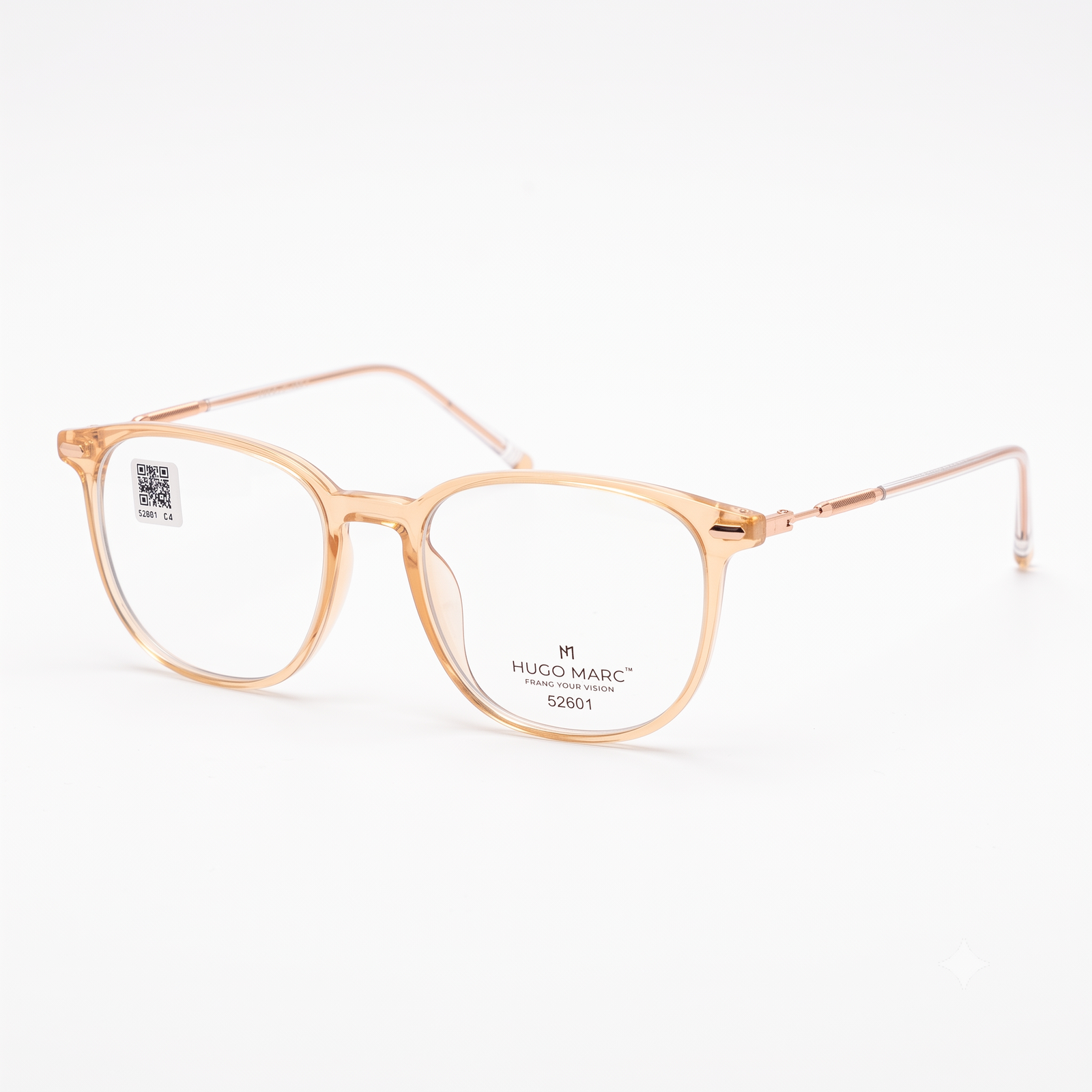 Hugo Marc HM-52601 Premium Lightweight Square Eyeglasses for Men & Women