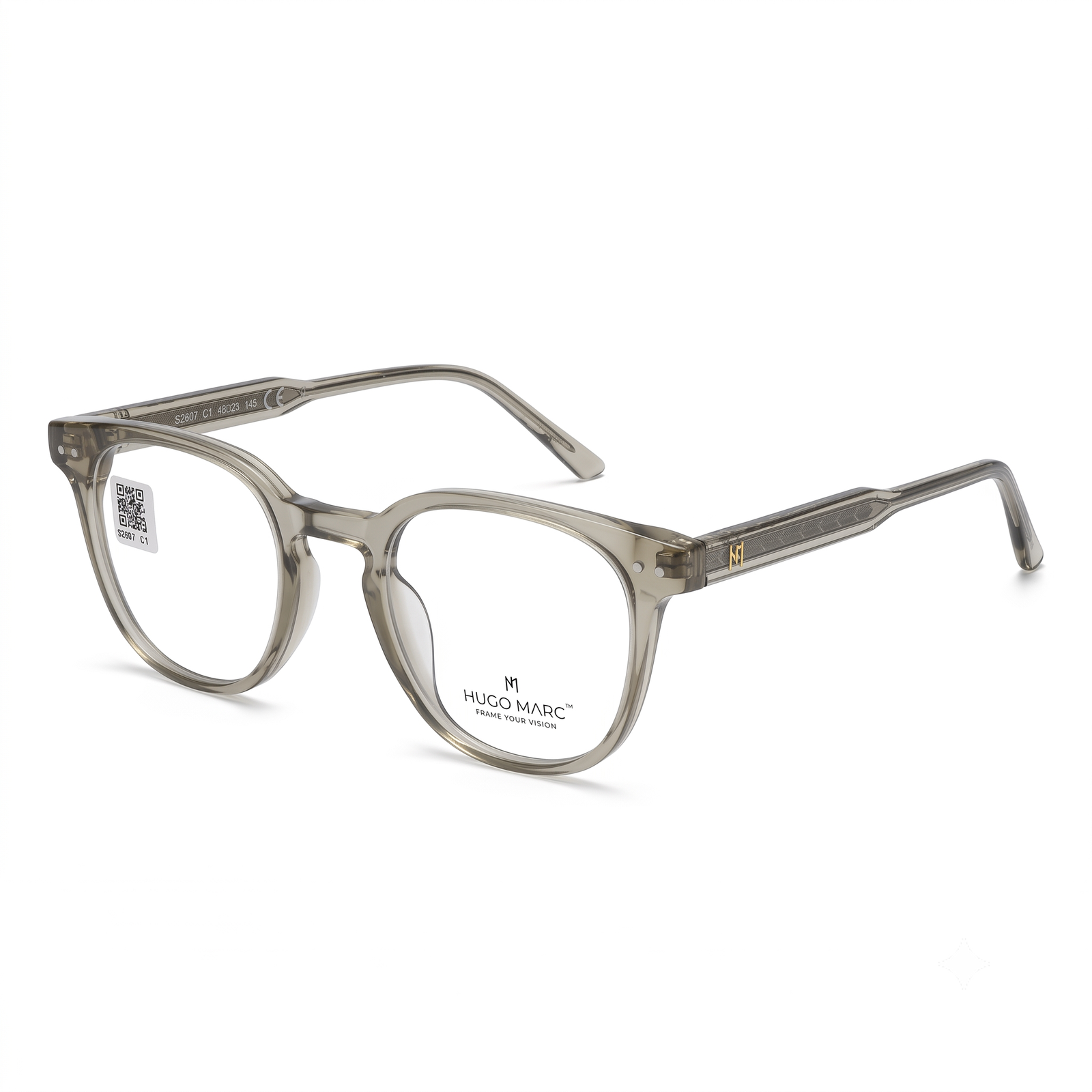 Hugo Marc HM-52607 Premium Lightweight Square Eyeglasses for Men & Women