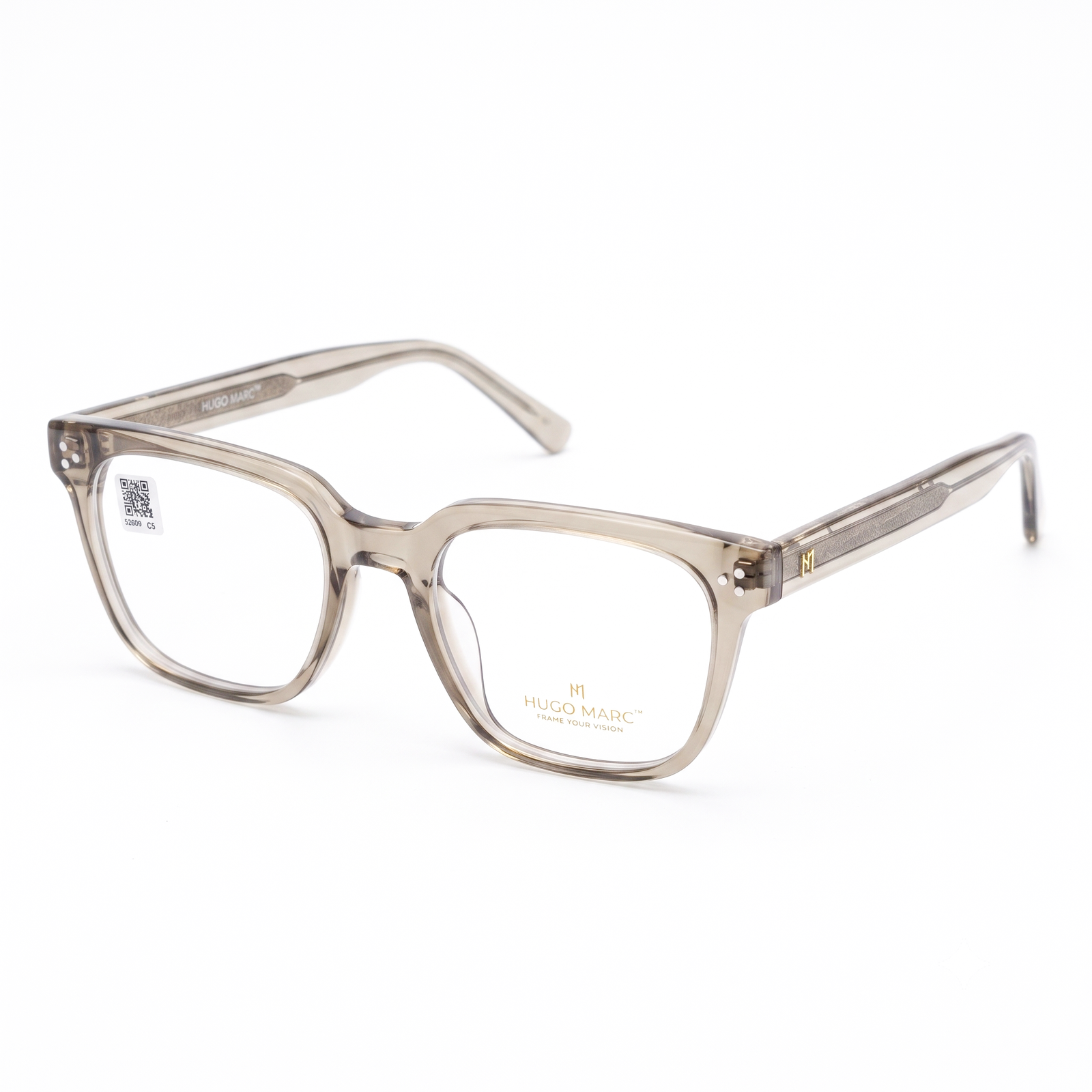 Hugo Marc HM-52609 Premium Lightweight Square Eyeglasses for Men & Women