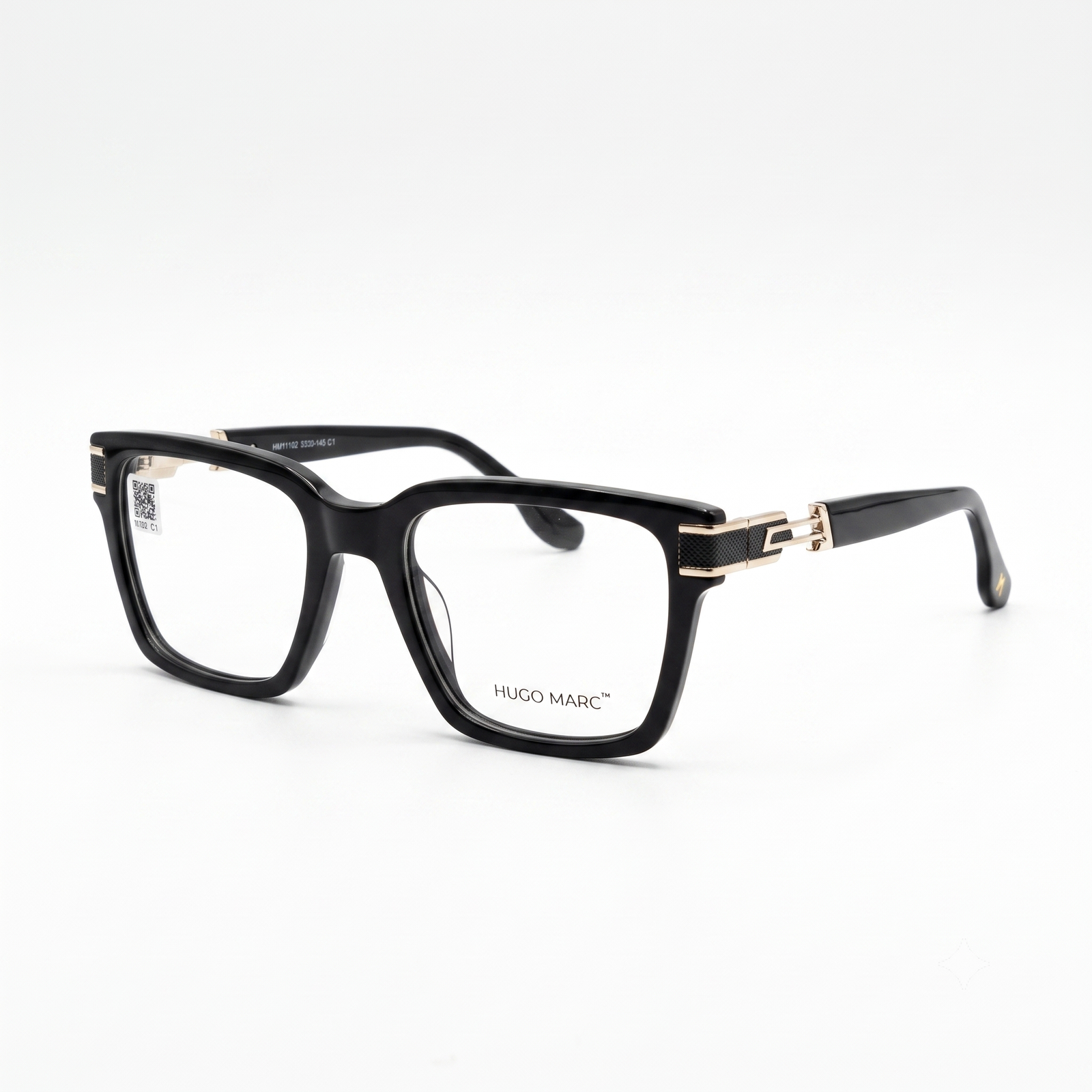 Hugo Marc HM-11102 Premium Square Full-Rim Eyeglass Frame for Men