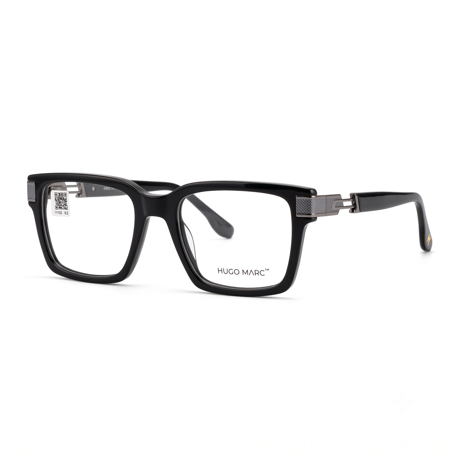 Hugo Marc HM-11102 Premium Square Full-Rim Eyeglass Frame for Men