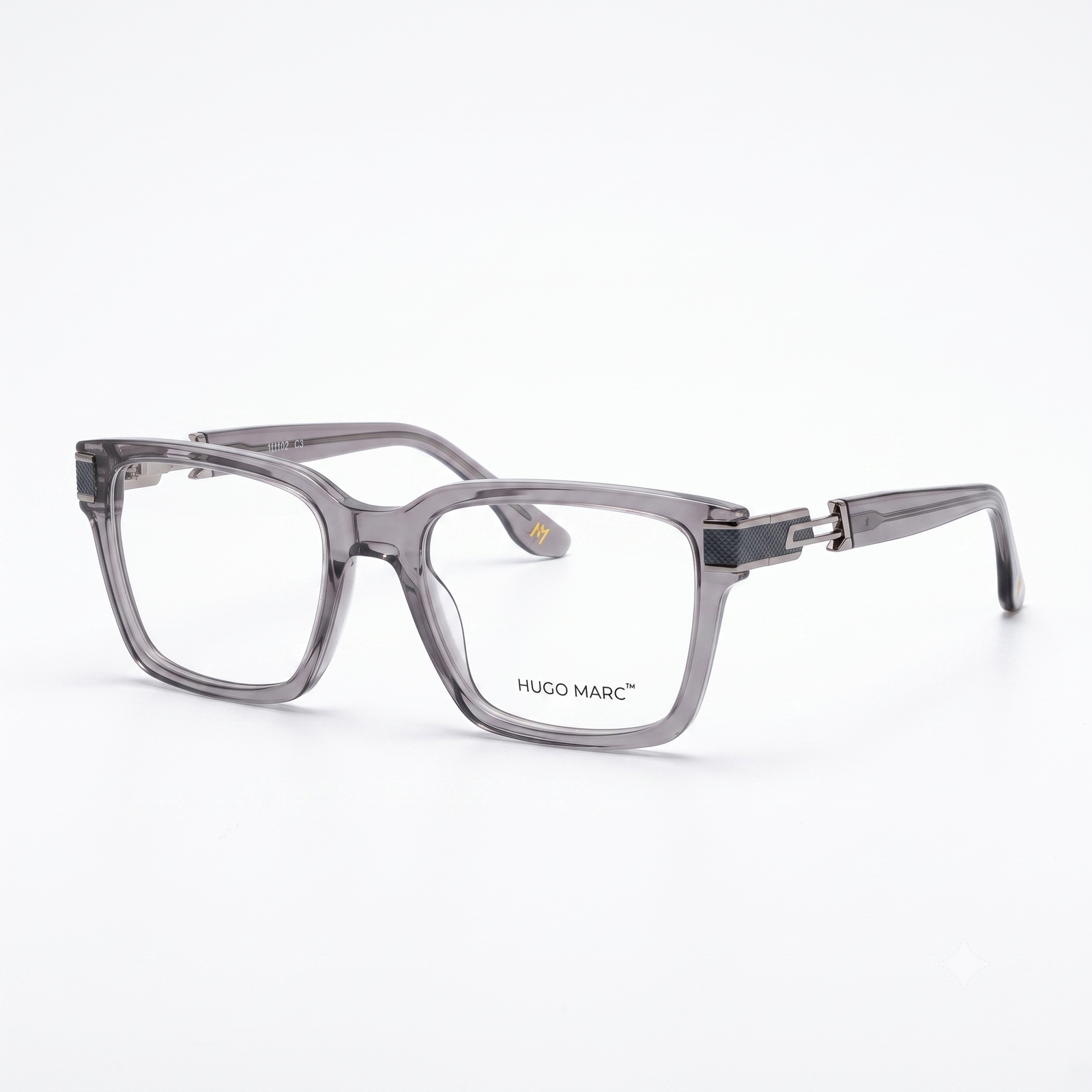 Hugo Marc HM-11102 Premium Square Full-Rim Eyeglass Frame for Men