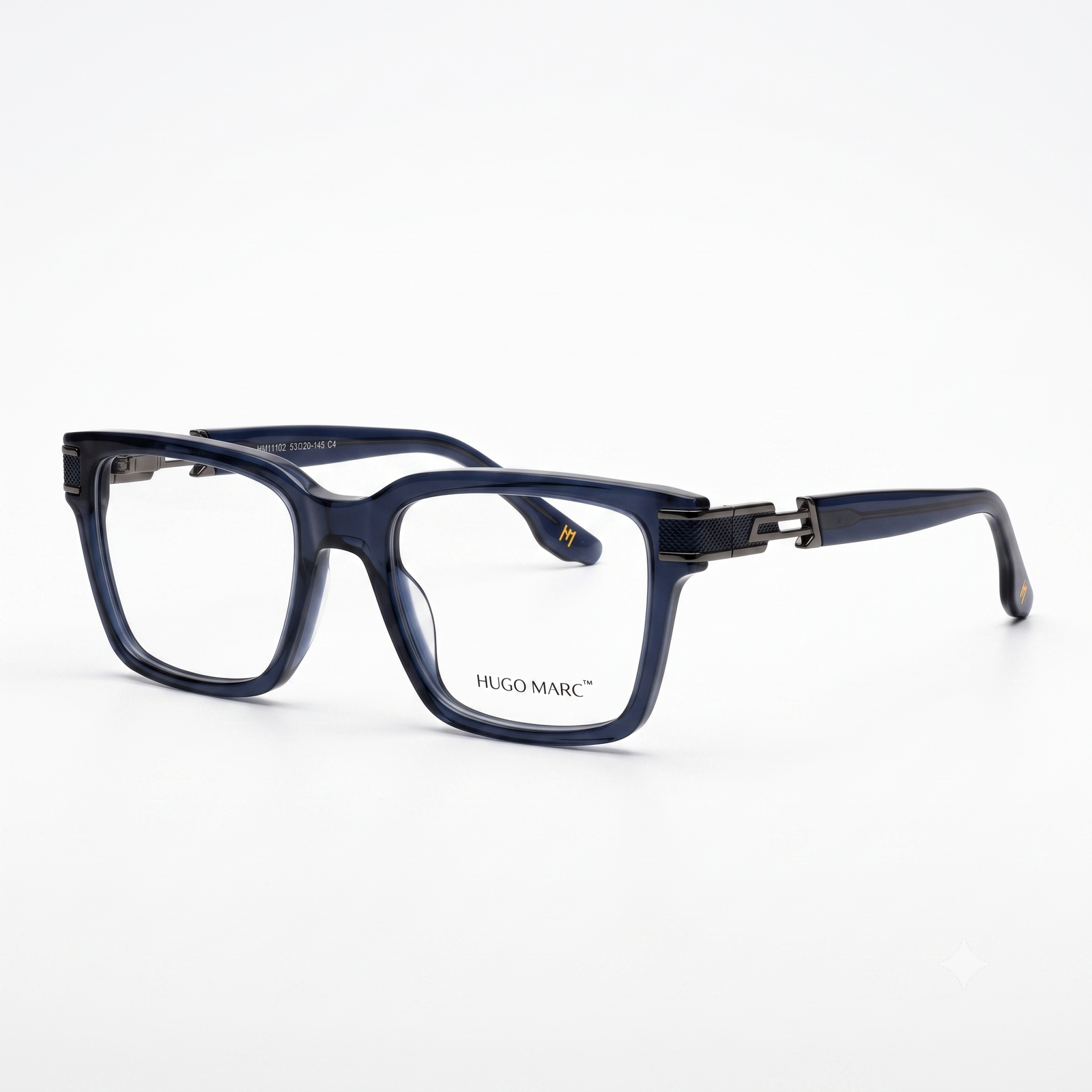 Hugo Marc HM-11102 Premium Square Full-Rim Eyeglass Frame for Men