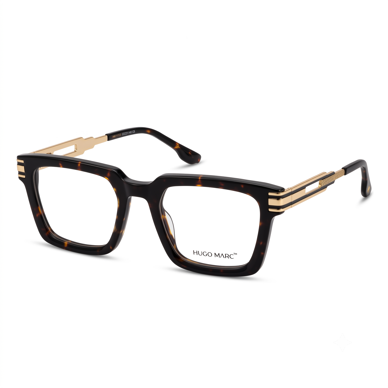 Hugo Marc HM-11103 Premium Square Full-Rim Eyeglass Frame for Men