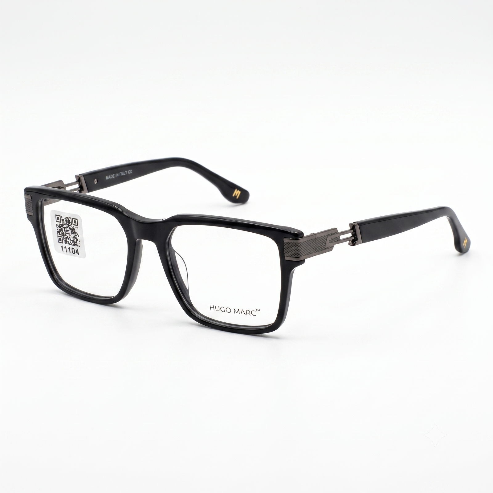 Hugo Marc HM-11104 Premium Square Full-Rim Eyeglass Frame for Men