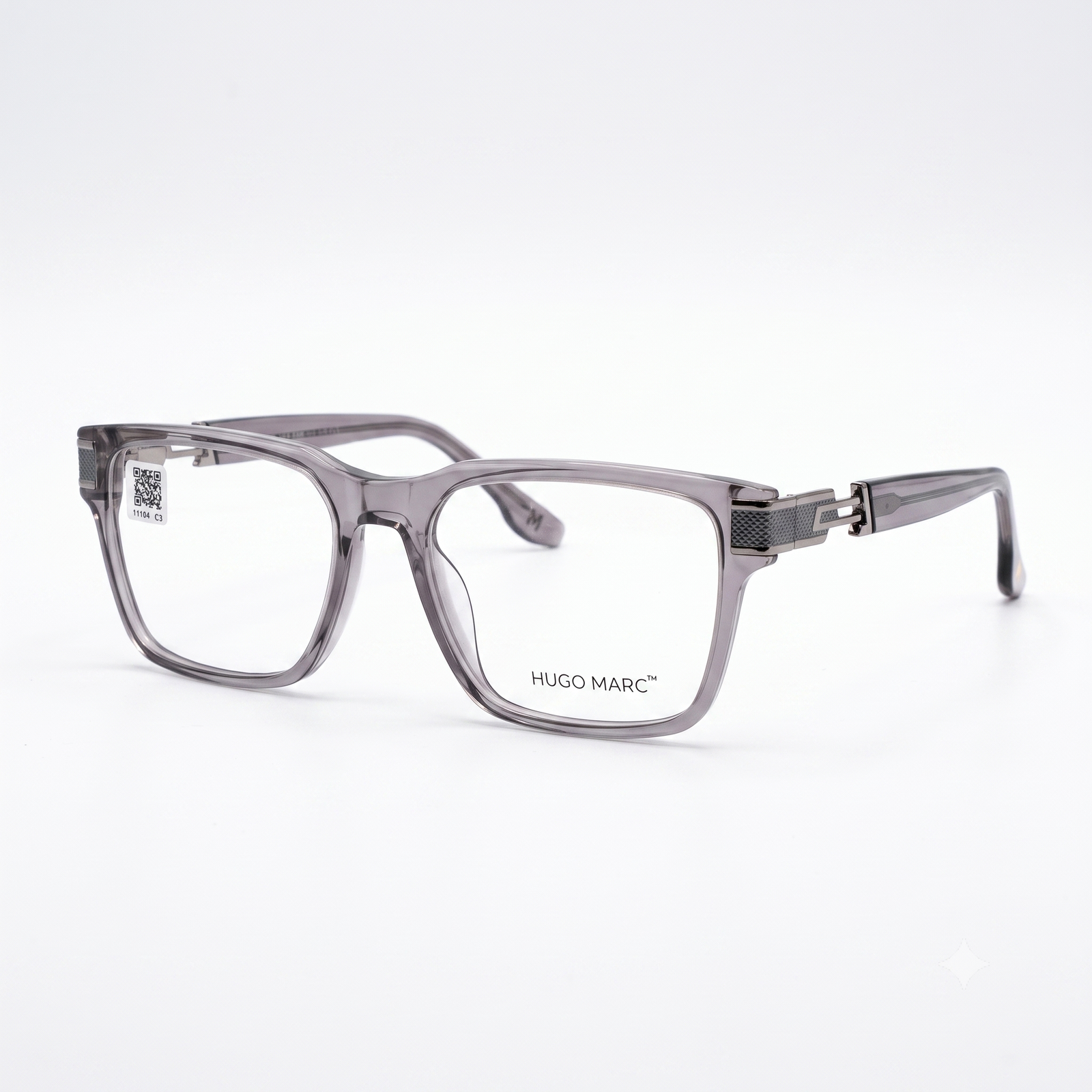 Hugo Marc HM-11104 Premium Square Full-Rim Eyeglass Frame for Men