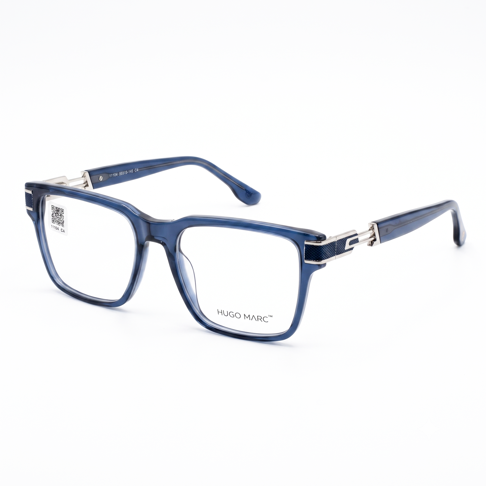 Hugo Marc HM-11104 Premium Square Full-Rim Eyeglass Frame for Men