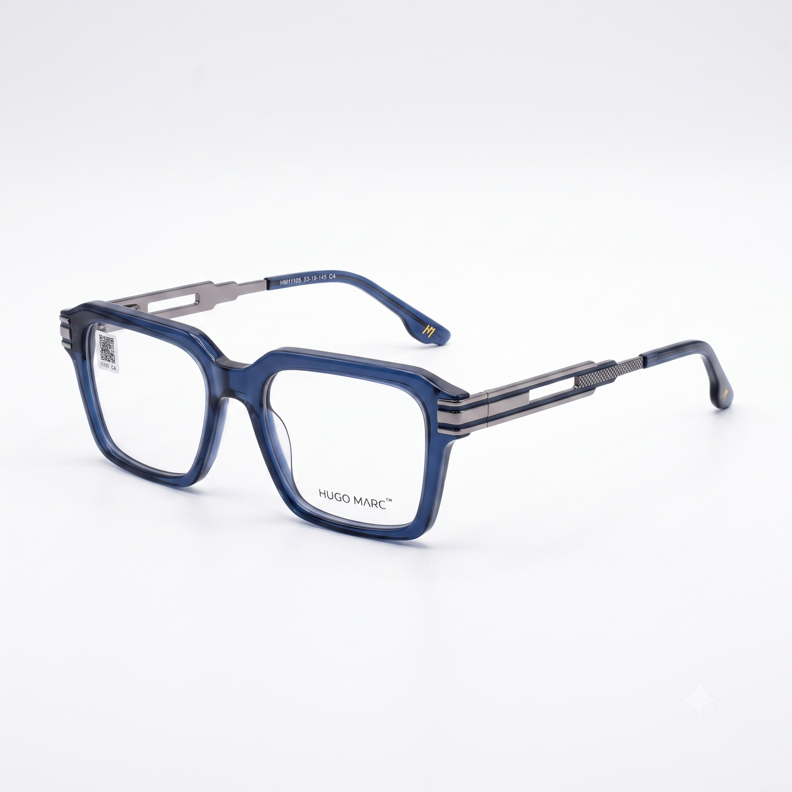 Hugo Marc HM-11105 Premium Square Full-Rim Eyeglass Frame for Men