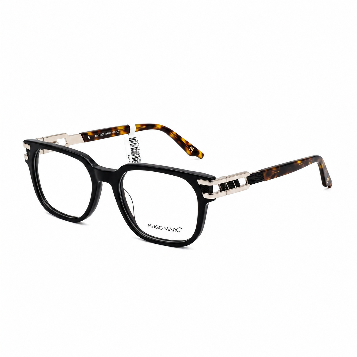 Hugo Marc HM-11107 Premium Rectangular Full-Rim Eyeglass Frame for Men