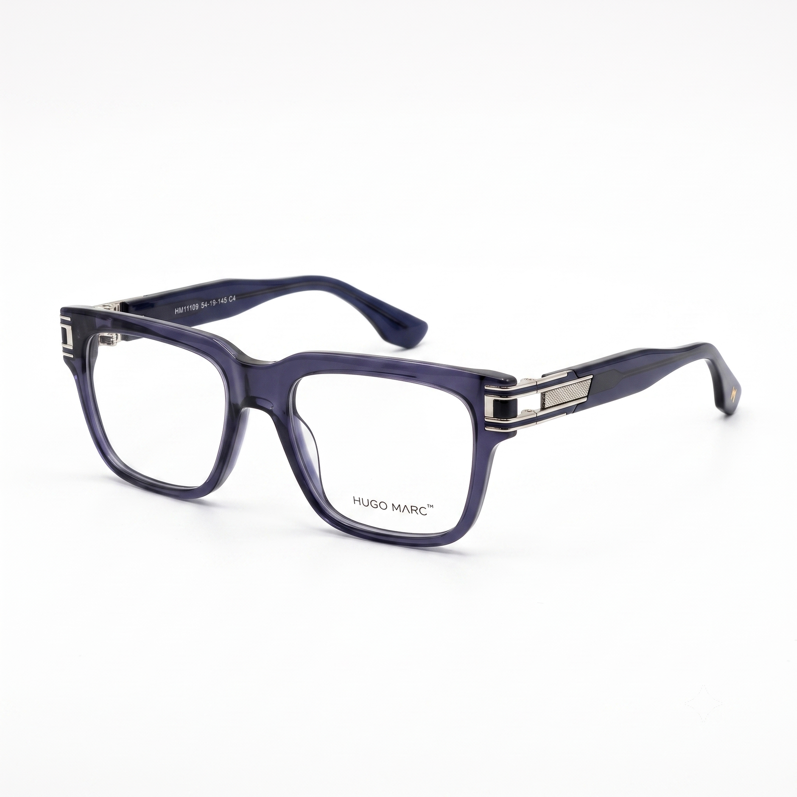 HUGO MARC HM-11109 Premium Square Full-Rim Eyeglass Frame for Men