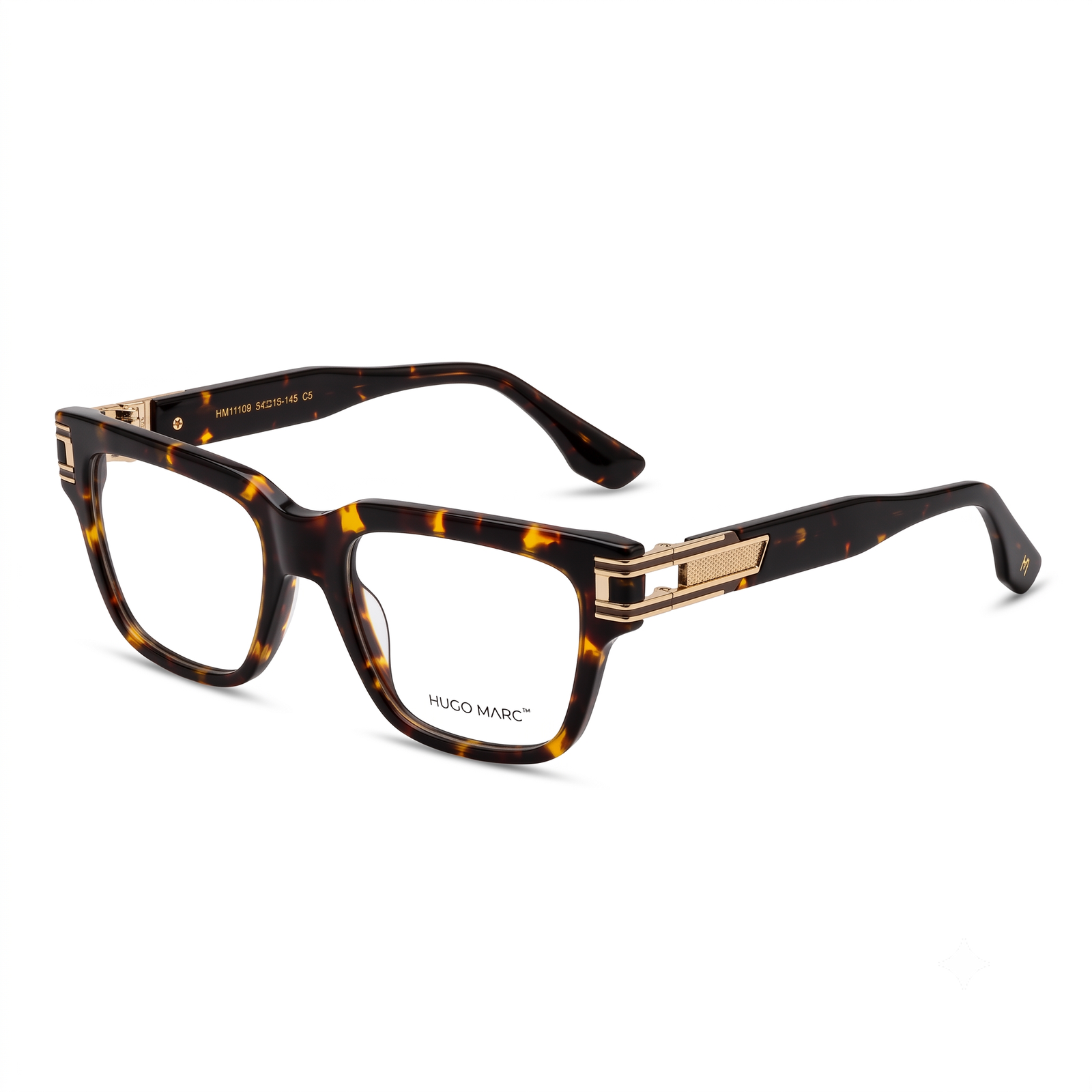 HUGO MARC HM-11109 Premium Square Full-Rim Eyeglass Frame for Men