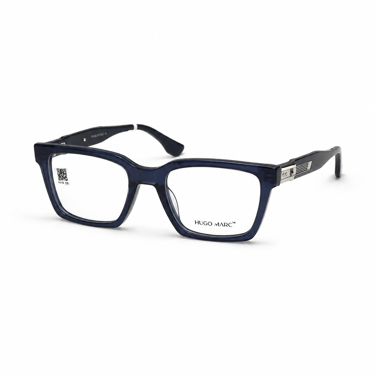 HUGO MARC HM-11110 Premium Square Full-Rim Eyeglass Frame for Men