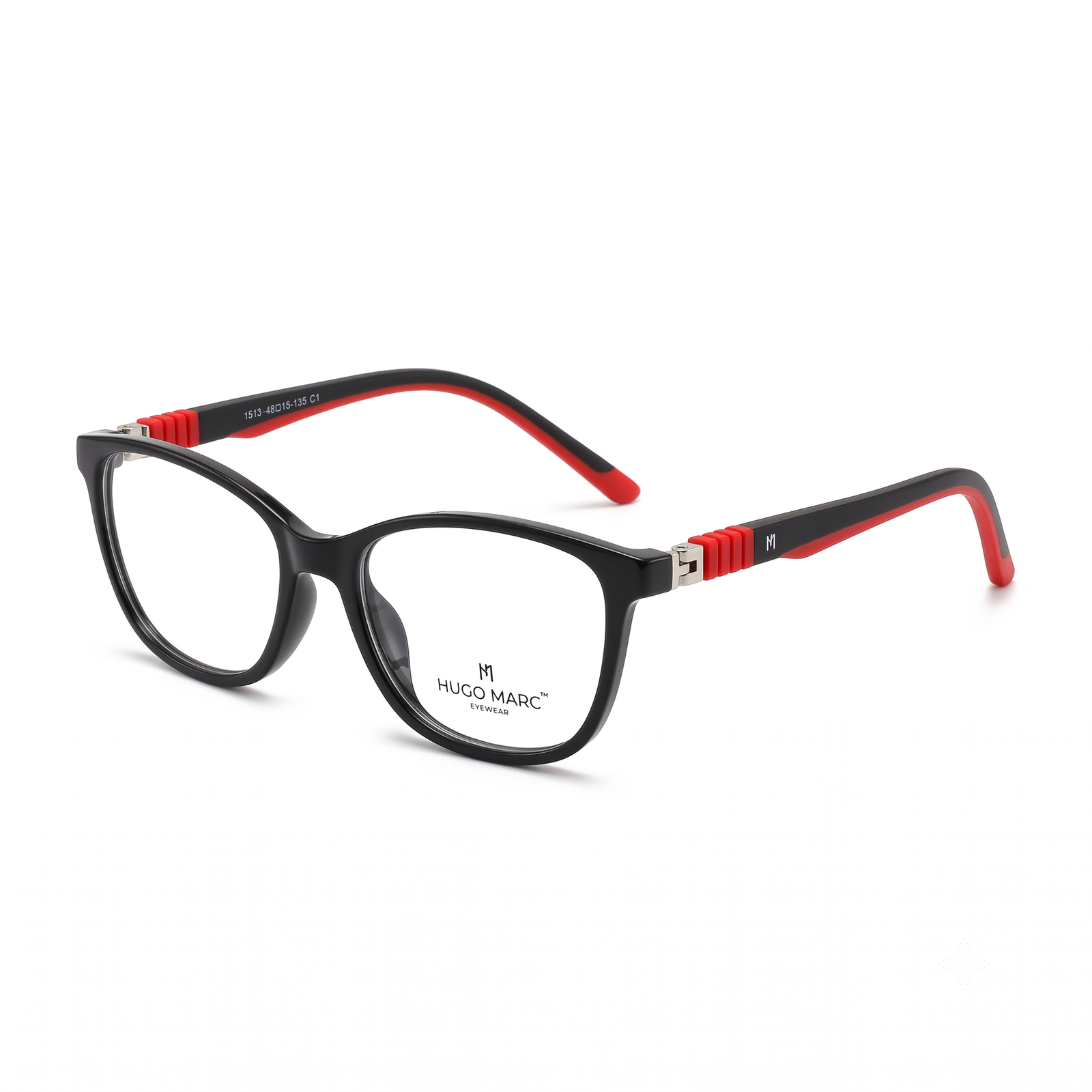 Hugo Marc HM-1513 Premium Unisex Square Eyeglasses | Lightweight Full-Rim Optical Frame