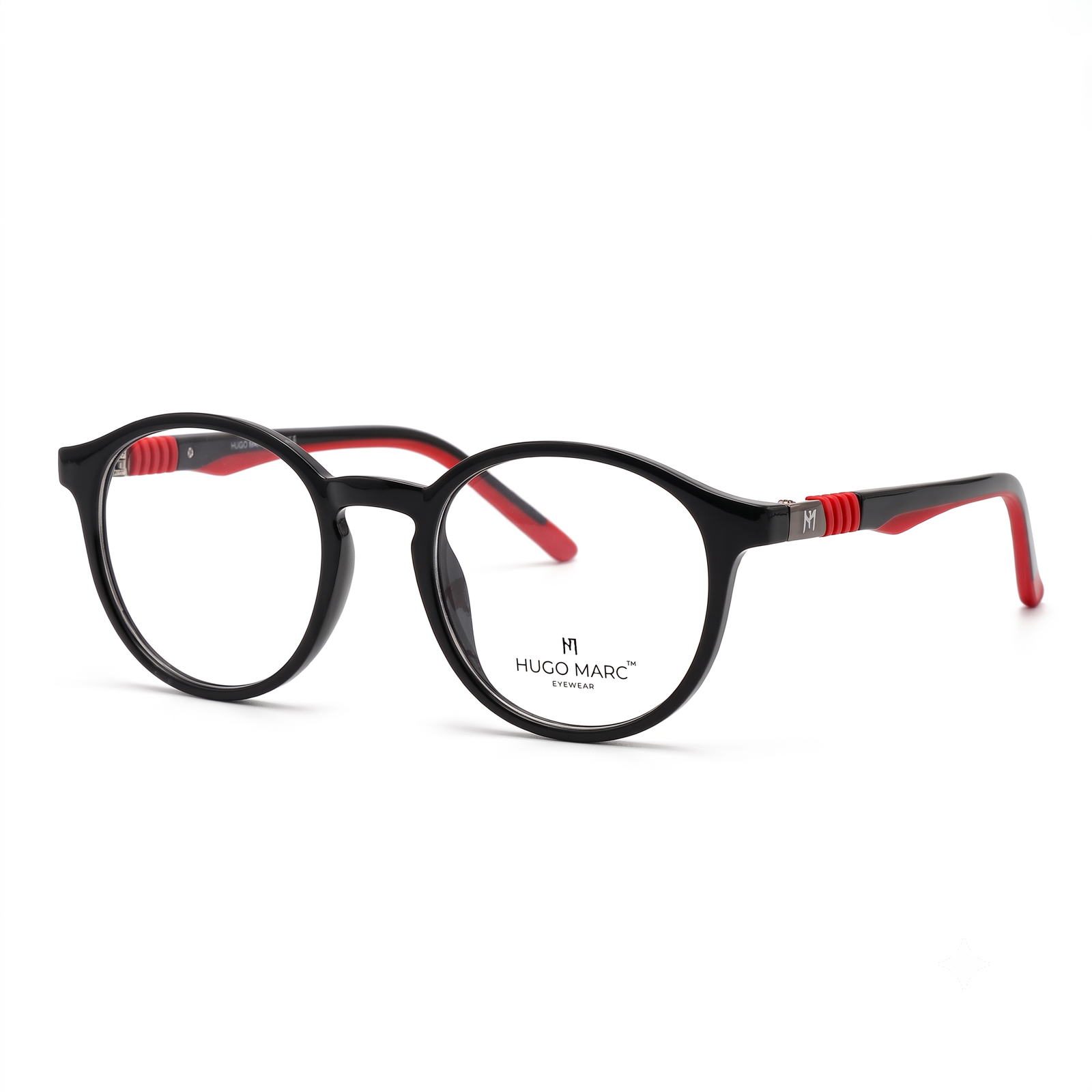 Hugo Marc HM-1516 Premium Unisex Round Eyeglasses | Lightweight Full-Rim Optical Frame