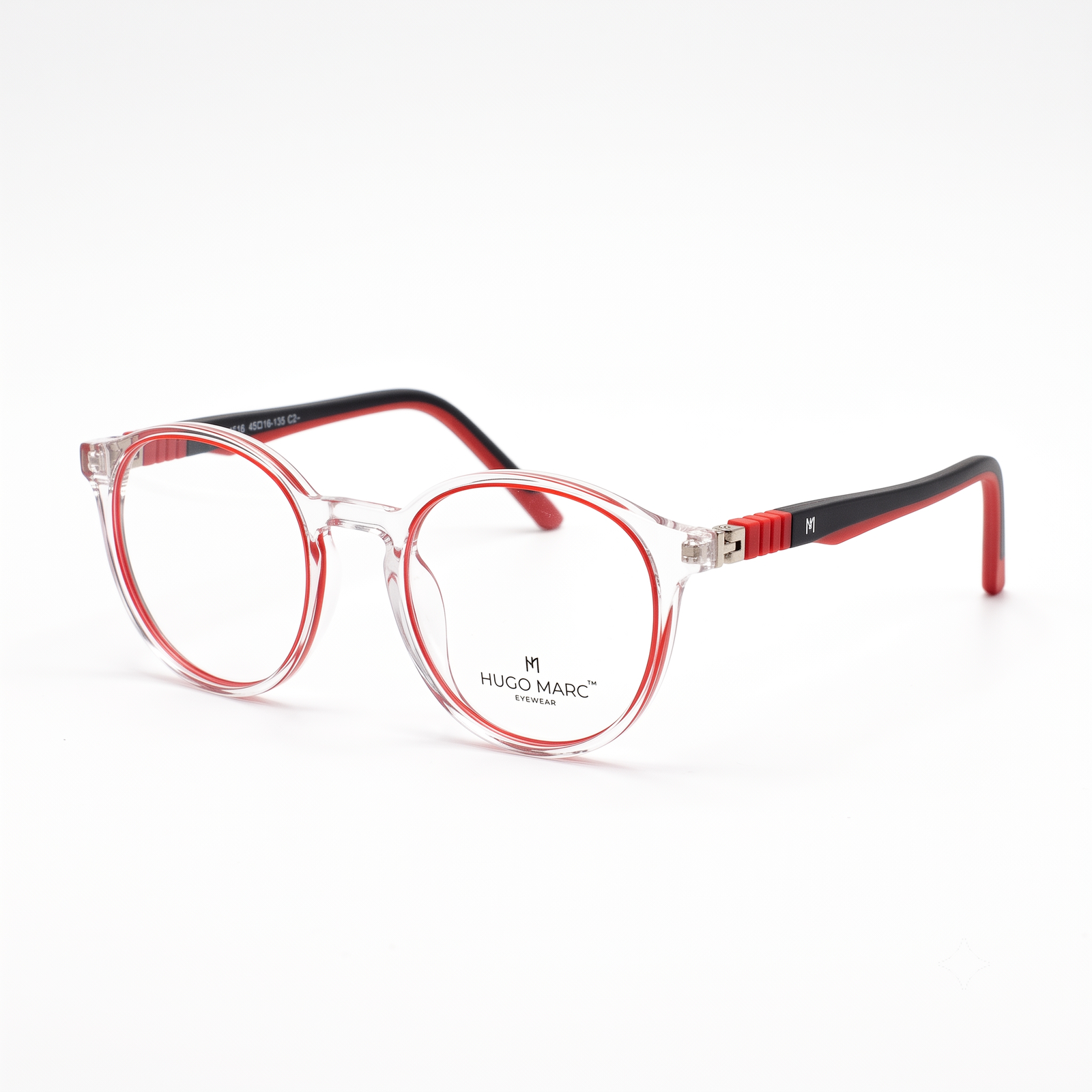 Hugo Marc HM-1516 Premium Unisex Round Eyeglasses | Lightweight Full-Rim Optical Frame - Image 2