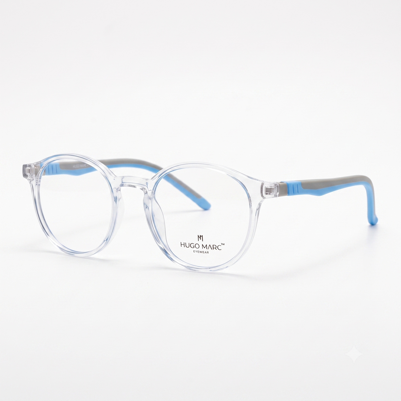 Hugo Marc HM-1516 Premium Unisex Round Eyeglasses | Lightweight Full-Rim Optical Frame