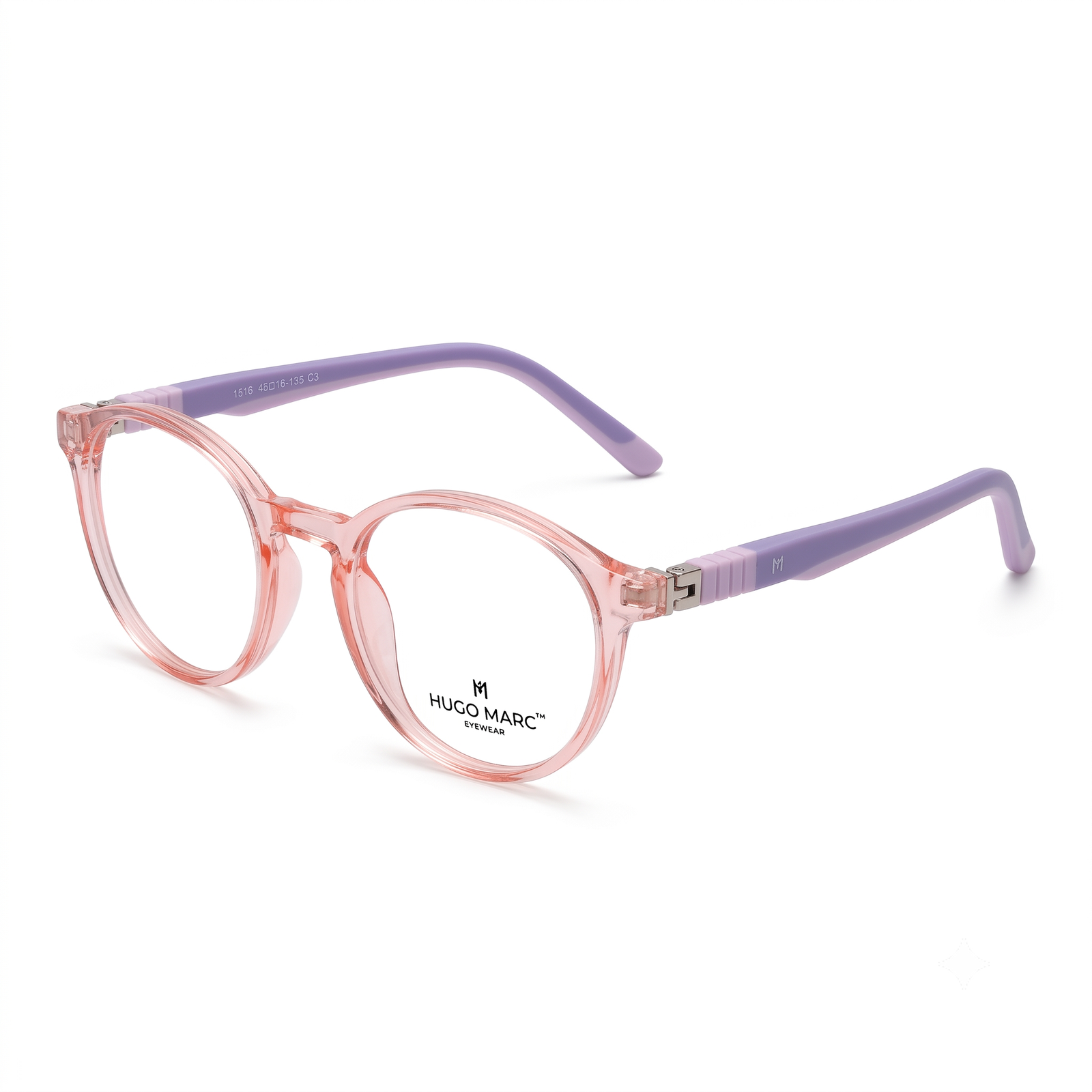 Hugo Marc HM-1516 Premium Unisex Round Eyeglasses | Lightweight Full-Rim Optical Frame