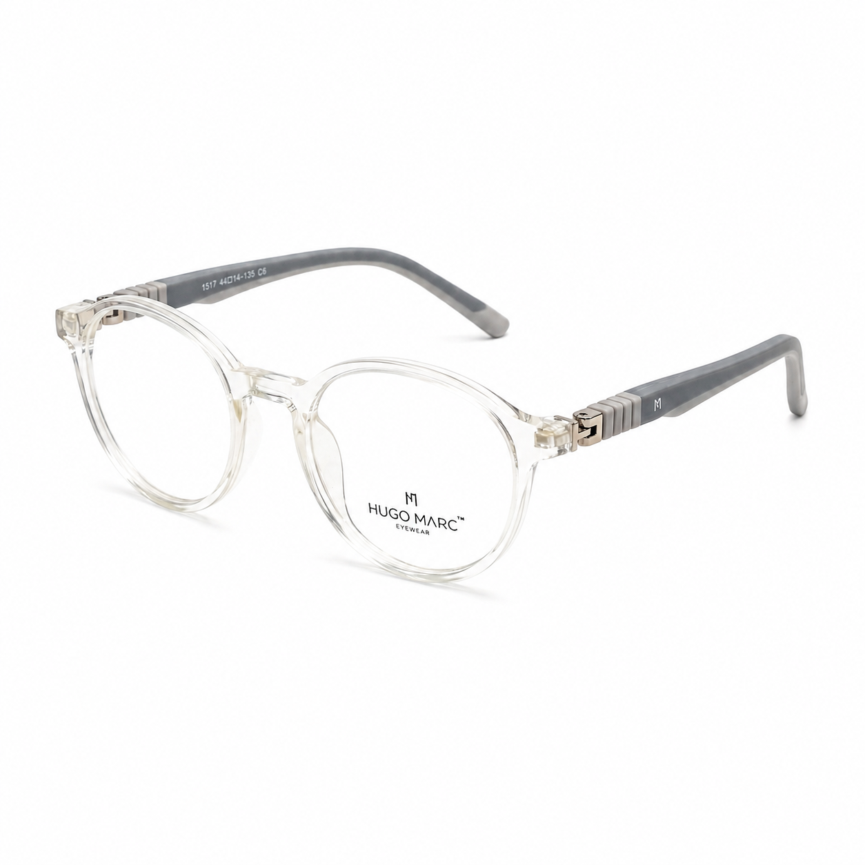 Hugo Marc HM-1517 Premium Unisex Round Eyeglasses | Lightweight Full-Rim Optical Frame