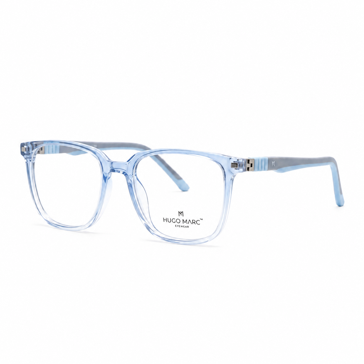 Hugo Marc HM-1519 Lightweight Square Full-Rim Eyeglass Frame for Men & Women