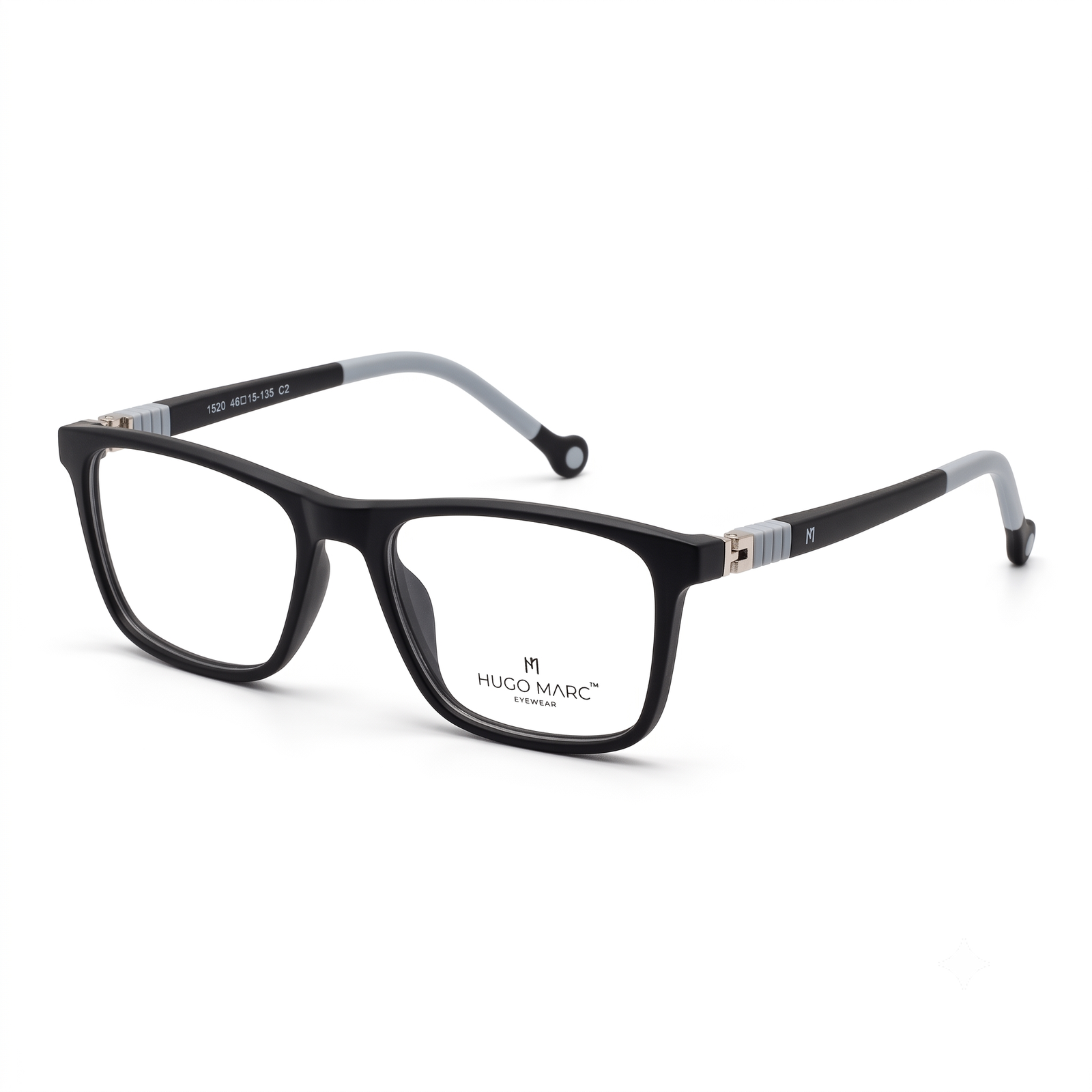 HUGO MARC HM-1520 Square Full-Rim Eyeglass Frame for Men & Women
