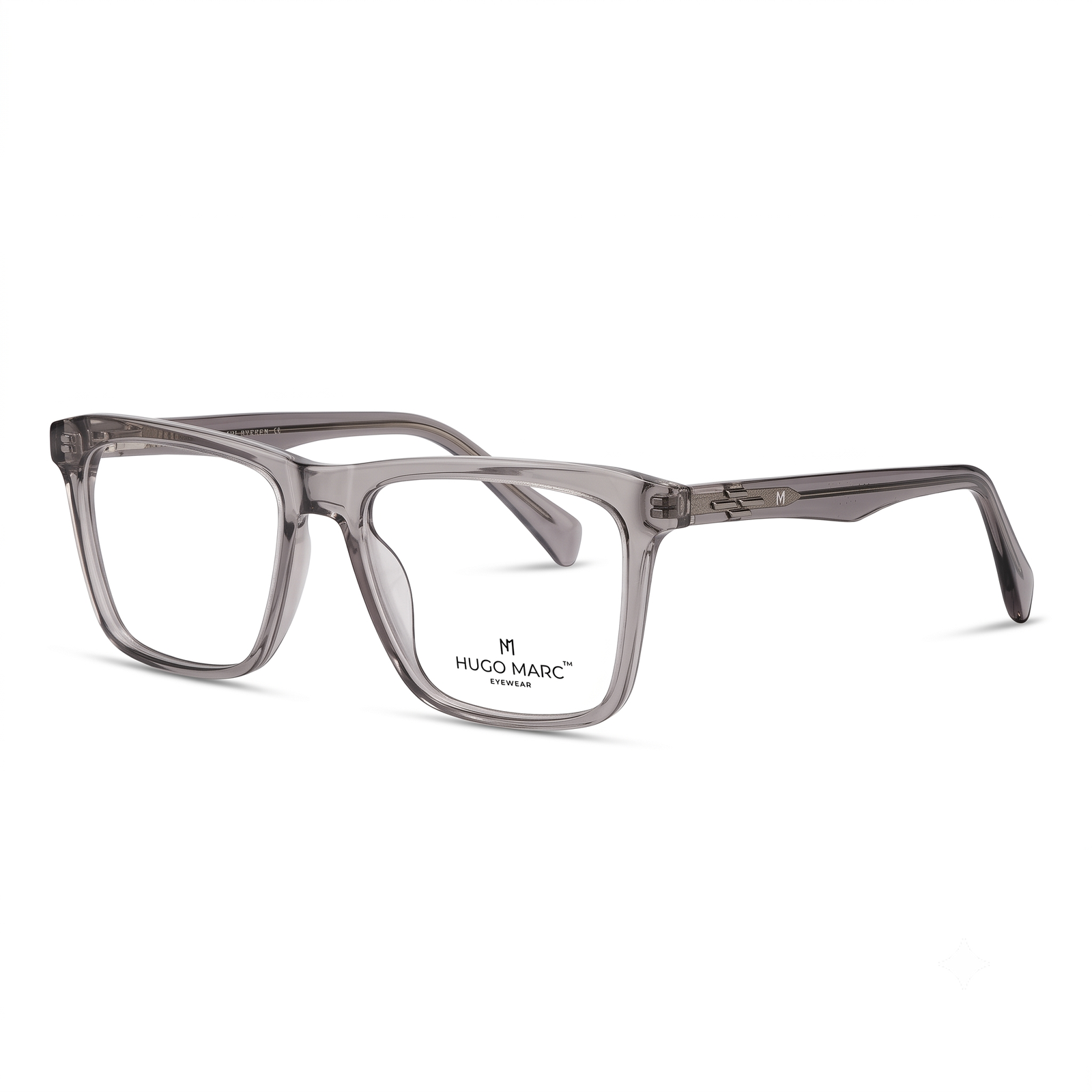 HUGO MARC HM-1531 Premium Full-Rim Square Eyeglasses for Men & Women | Lightweight Acetate Frame