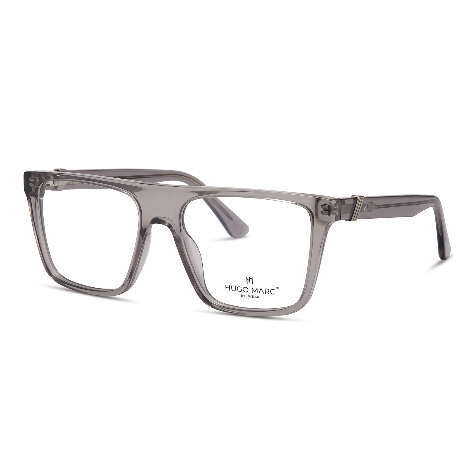 HUGO MARC HM-1532 Premium Oversized Square Eyeglasses for Men & Women | Lightweight Acetate Full-Rim Frame