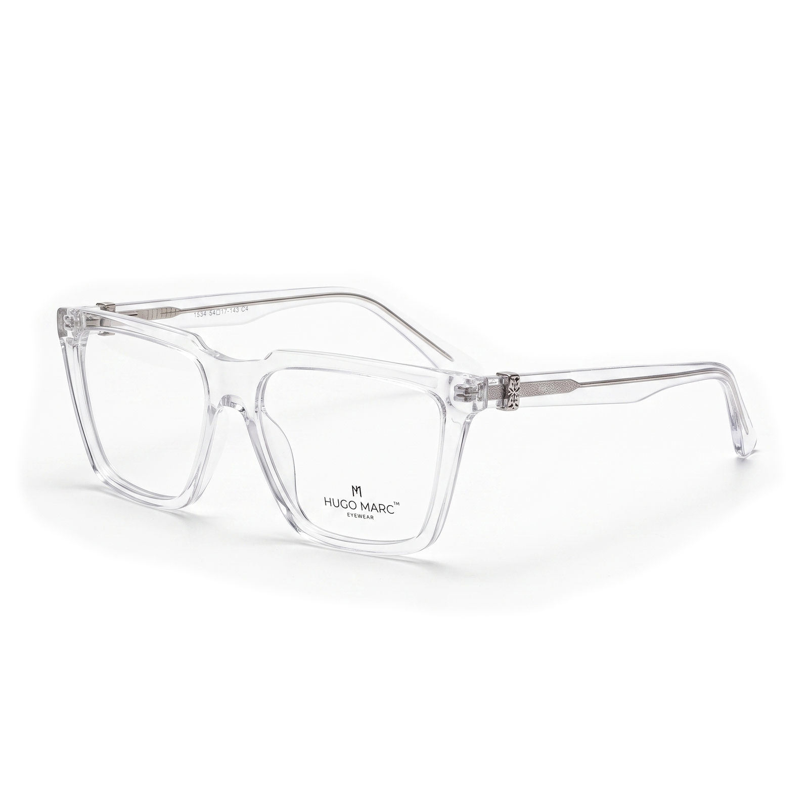 HUGO MARC HM-1534 Premium Square Eyeglasses for Men & Women | Lightweight Acetate Full-Rim Optical Frame