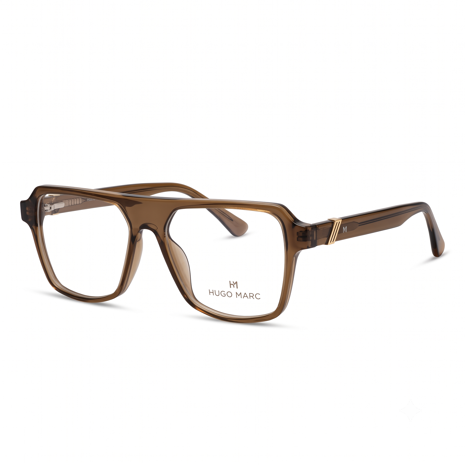Hugo Marc HM-1540 Premium Oversized Square Full Rim Eyeglasses for Men & Women
