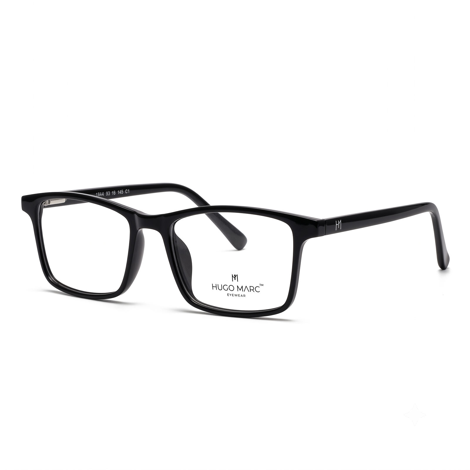 Hugo Marc HM-1544 Premium Square Full-Rim Eyeglass Frame for Men & Women