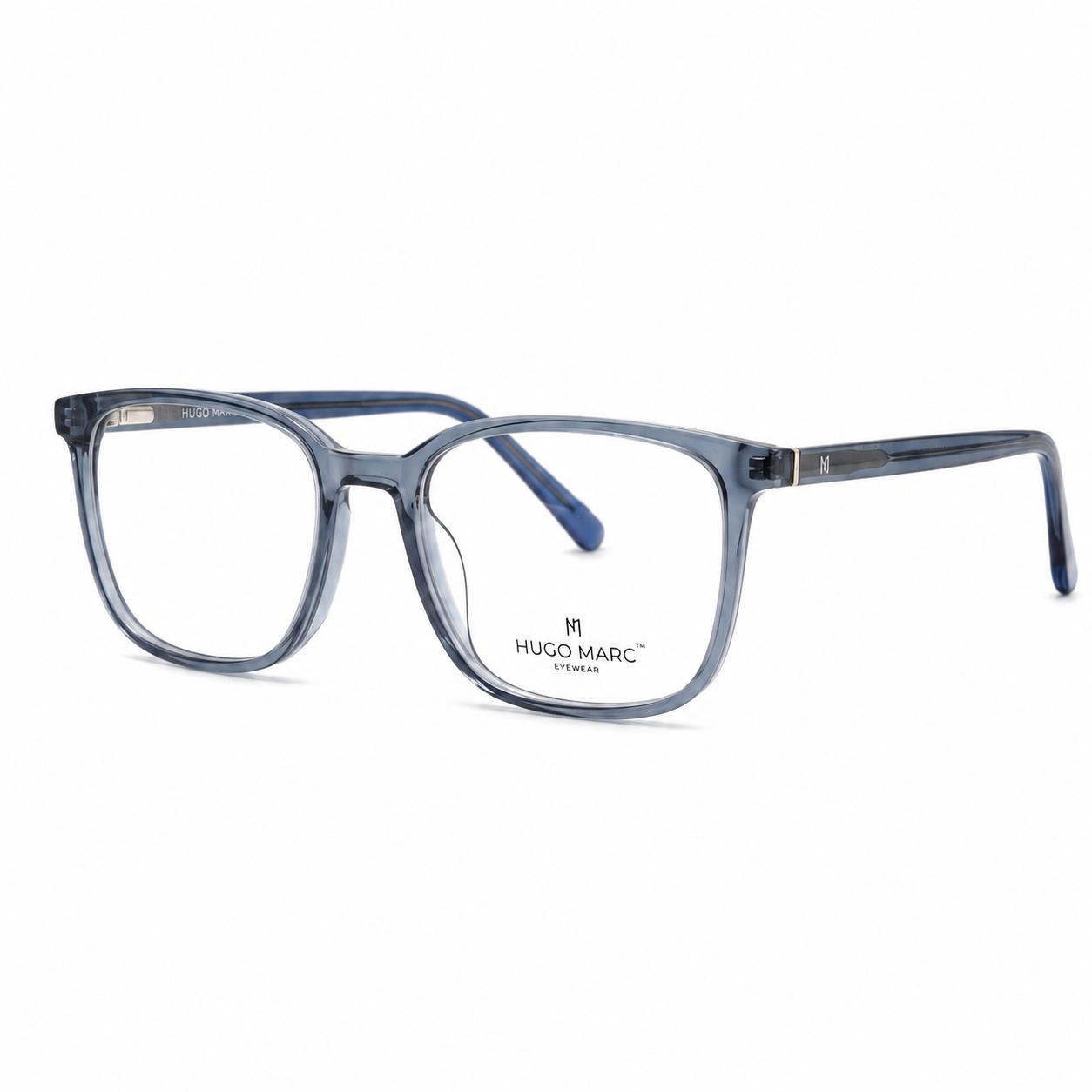 HUGO MARC HM-1549 Premium Square Full-Rim Eyeglasses for Men & Women