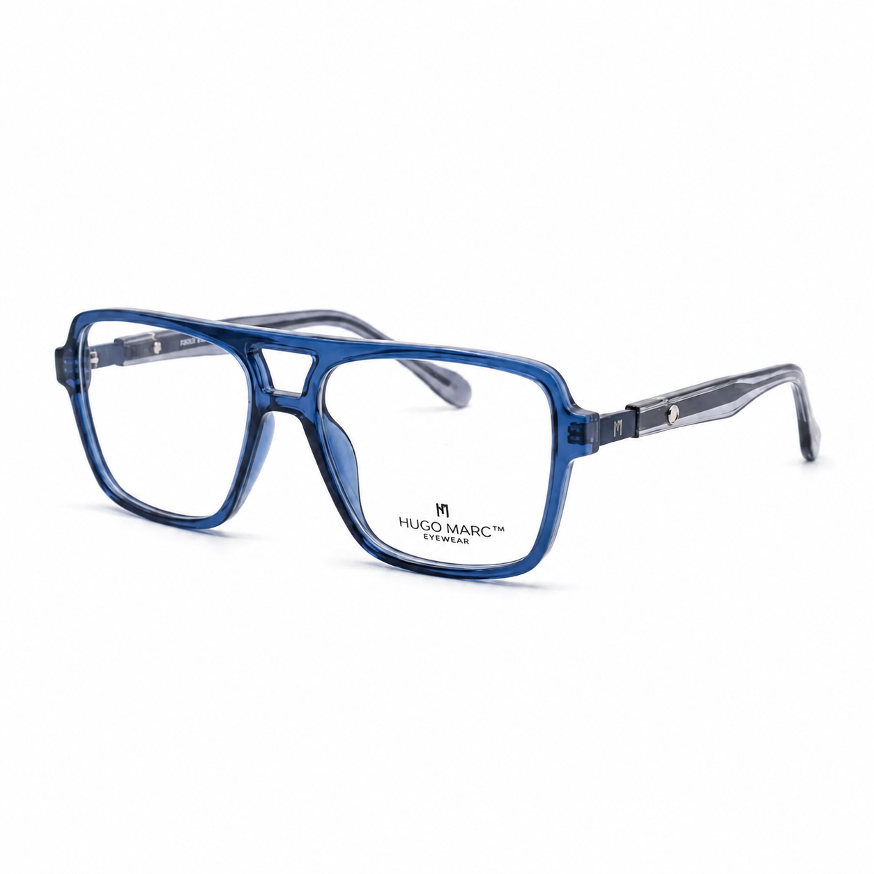 HUGO MARC HM-1611 Full Rim Square Aviator Eyeglass Frame for Men