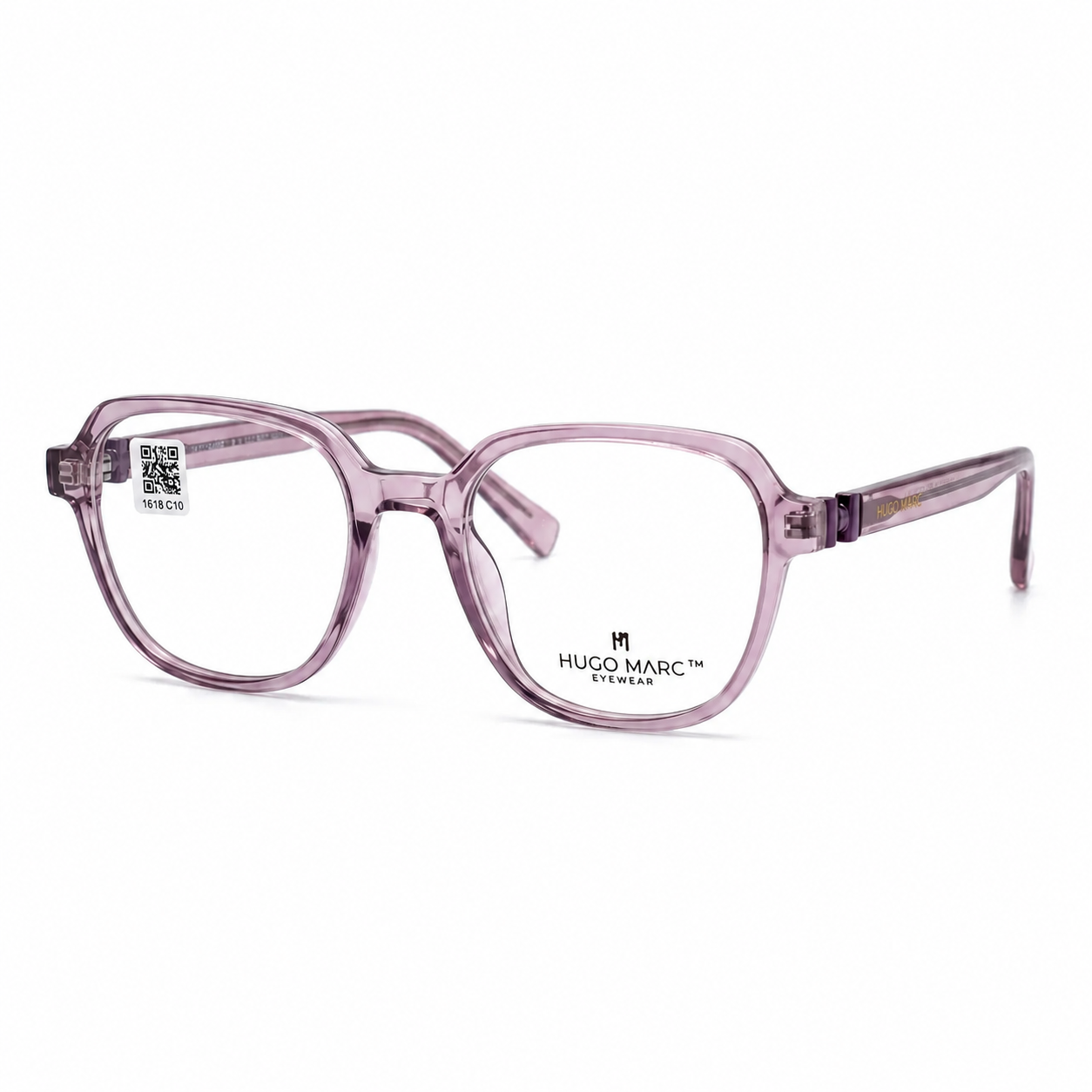 Hugo Marc HM-1618 Premium Geometric Full-Rim Eyeglass Frame for Women