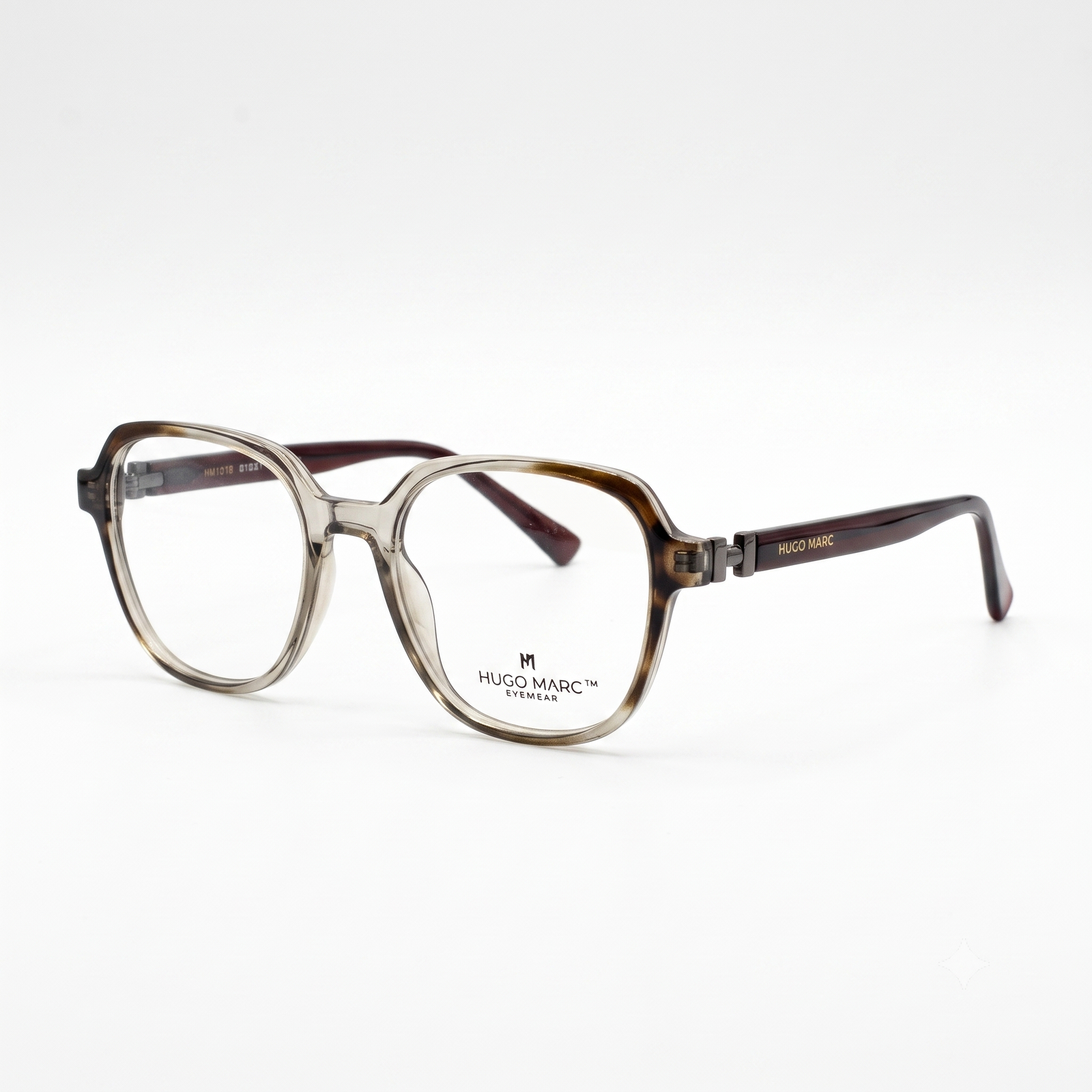 Hugo Marc HM-1618 Premium Geometric Full-Rim Eyeglass Frame for Women