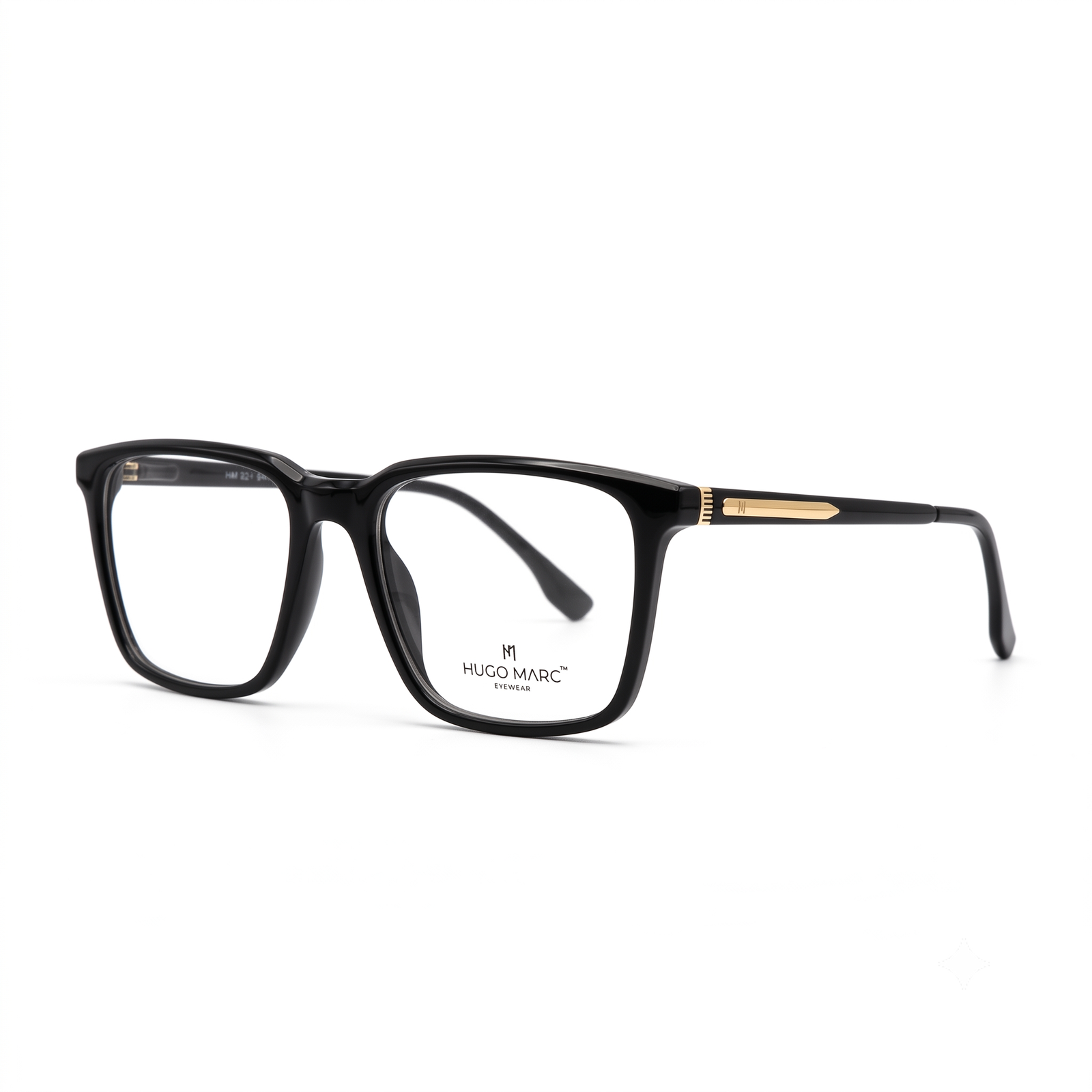 Hugo Marc HM-1621 Premium Square Full-Rim Eyeglass Frame for Men