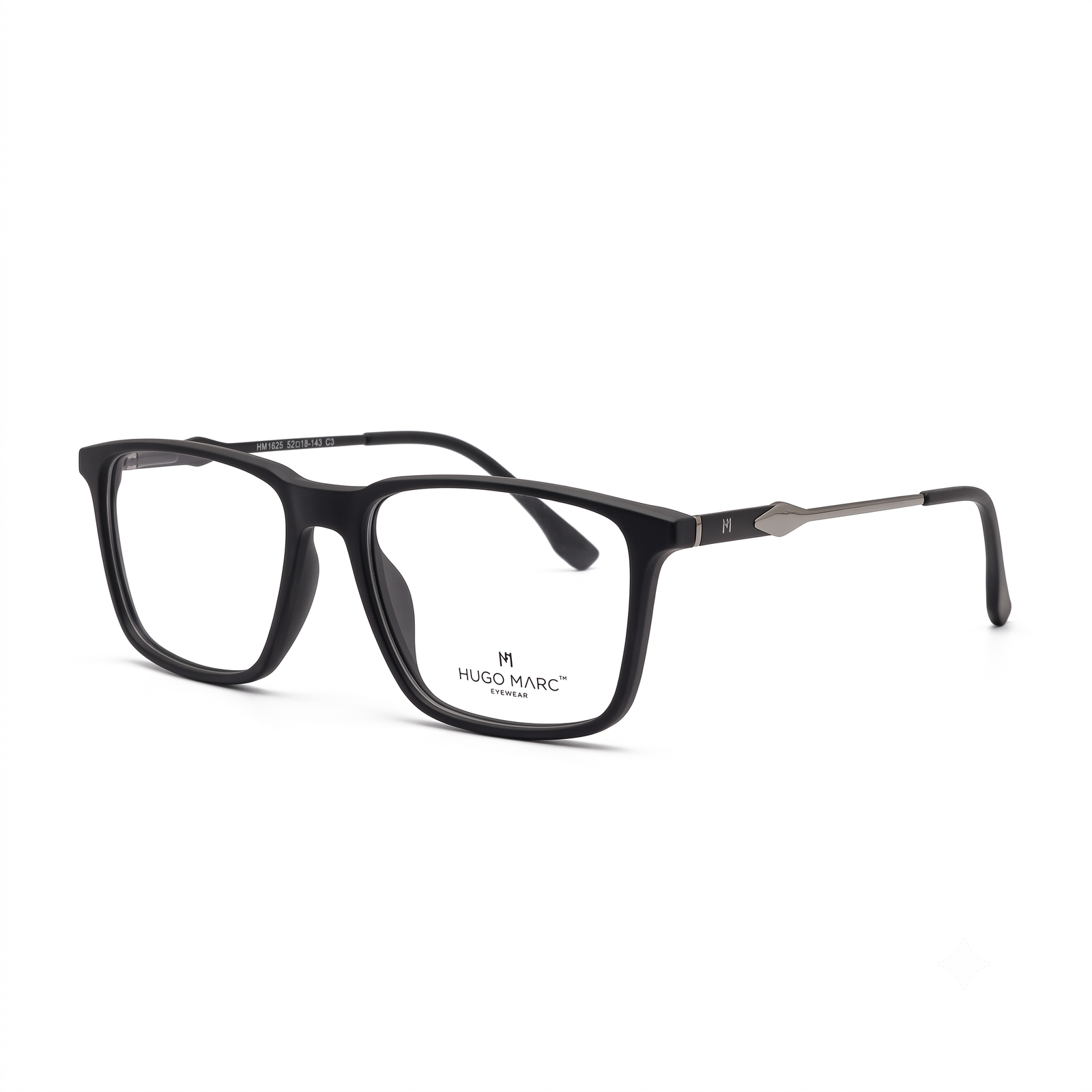 Hugo Marc HM-1625 Premium Square Full-Rim Eyeglasses for Men