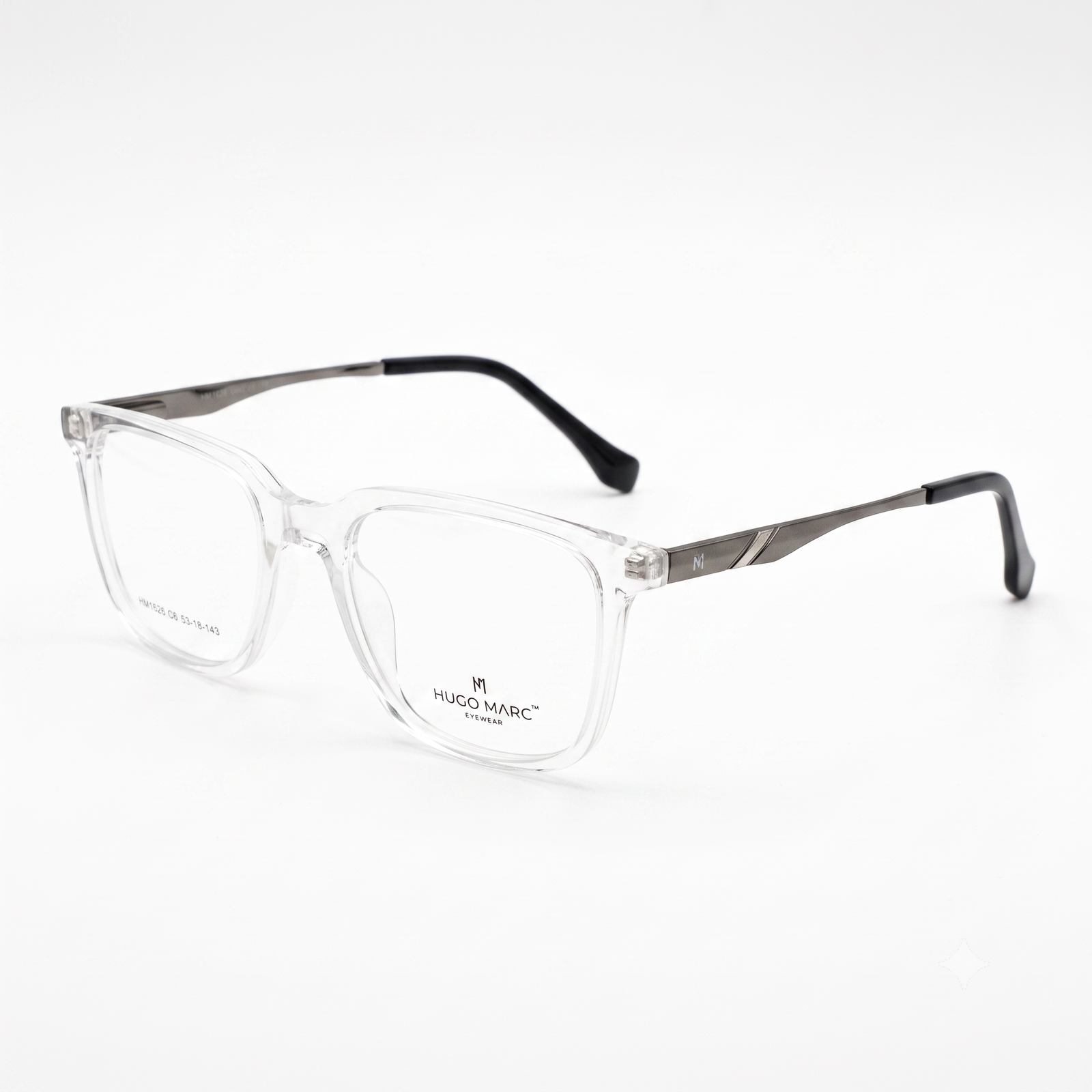 Hugo Marc HM-1626 Premium Square Full-Rim Eyeglasses for Men