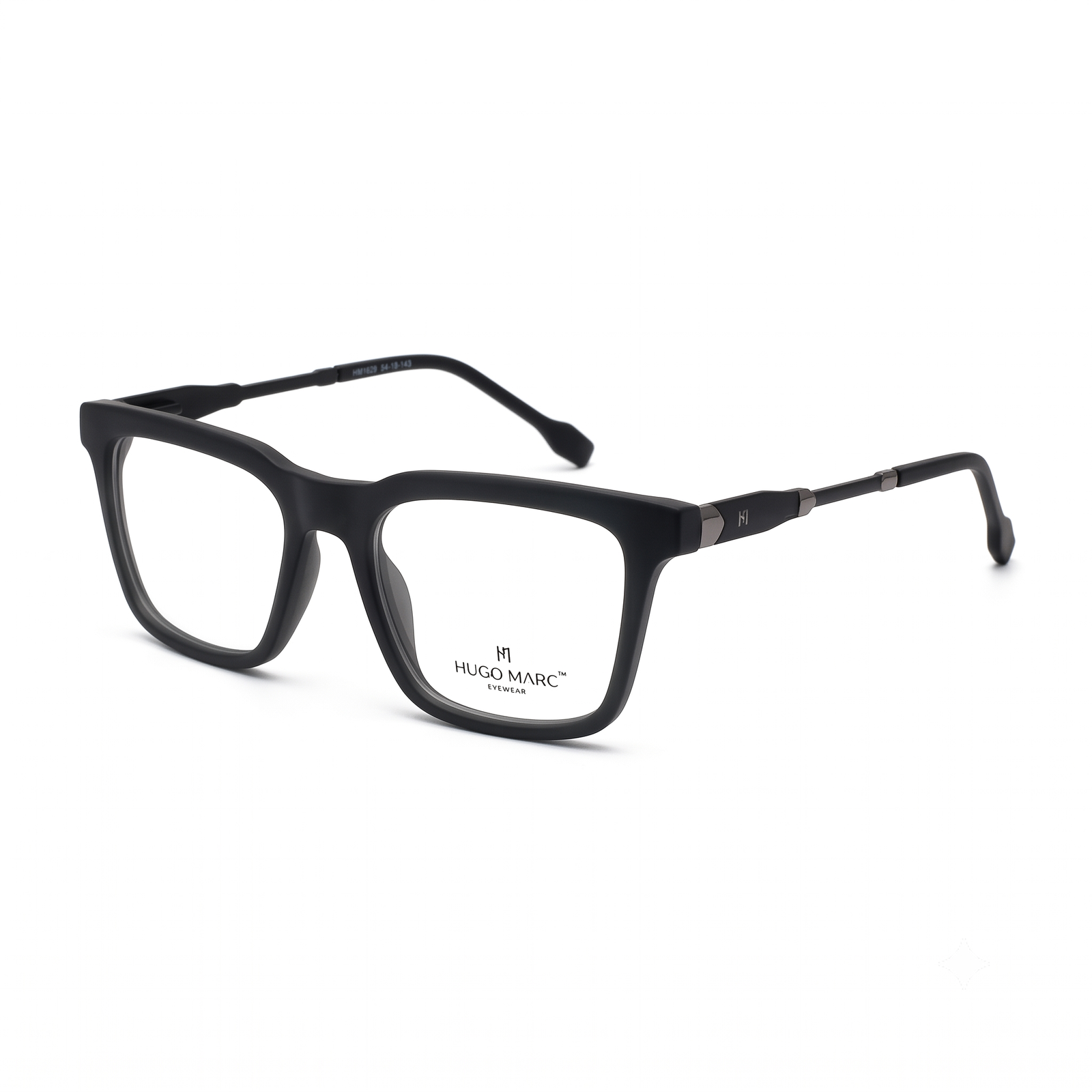 Hugo Marc HM-1629 Premium Square Full-Rim Eyeglasses for Men
