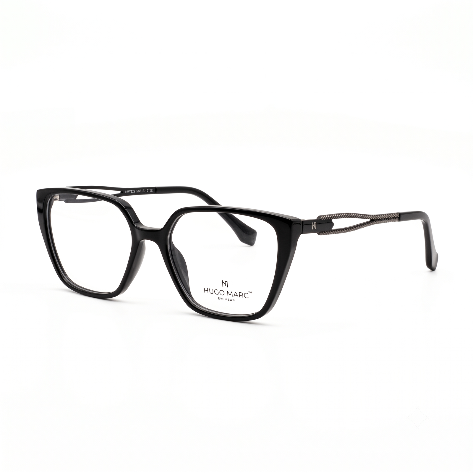 Hugo Marc HM-1630 Premium Full-Rim Square Eyeglasses for Women