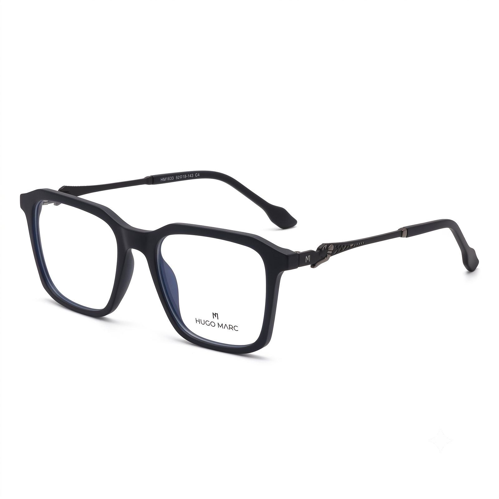 Hugo Marc HM-1633 Premium Square Full-Rim Eyeglasses for Women