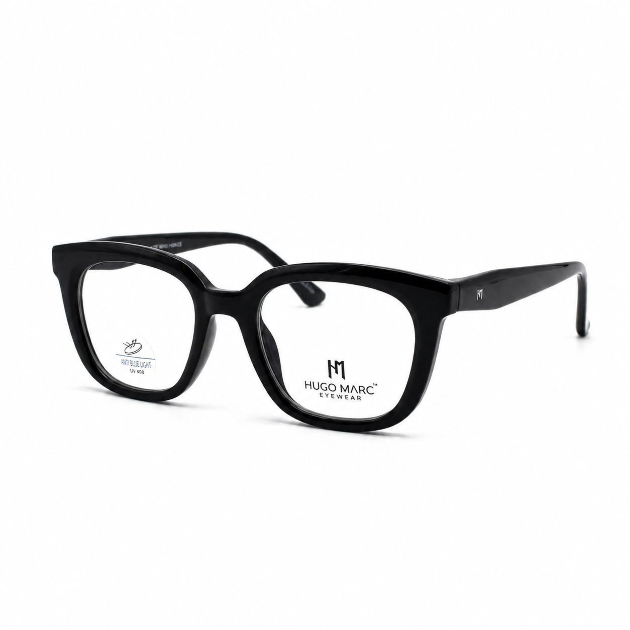 Hugo Marc HM-7136 Premium Square Anti Blue Light Eyeglasses | Lightweight Full-Rim UV400 Optical Frame